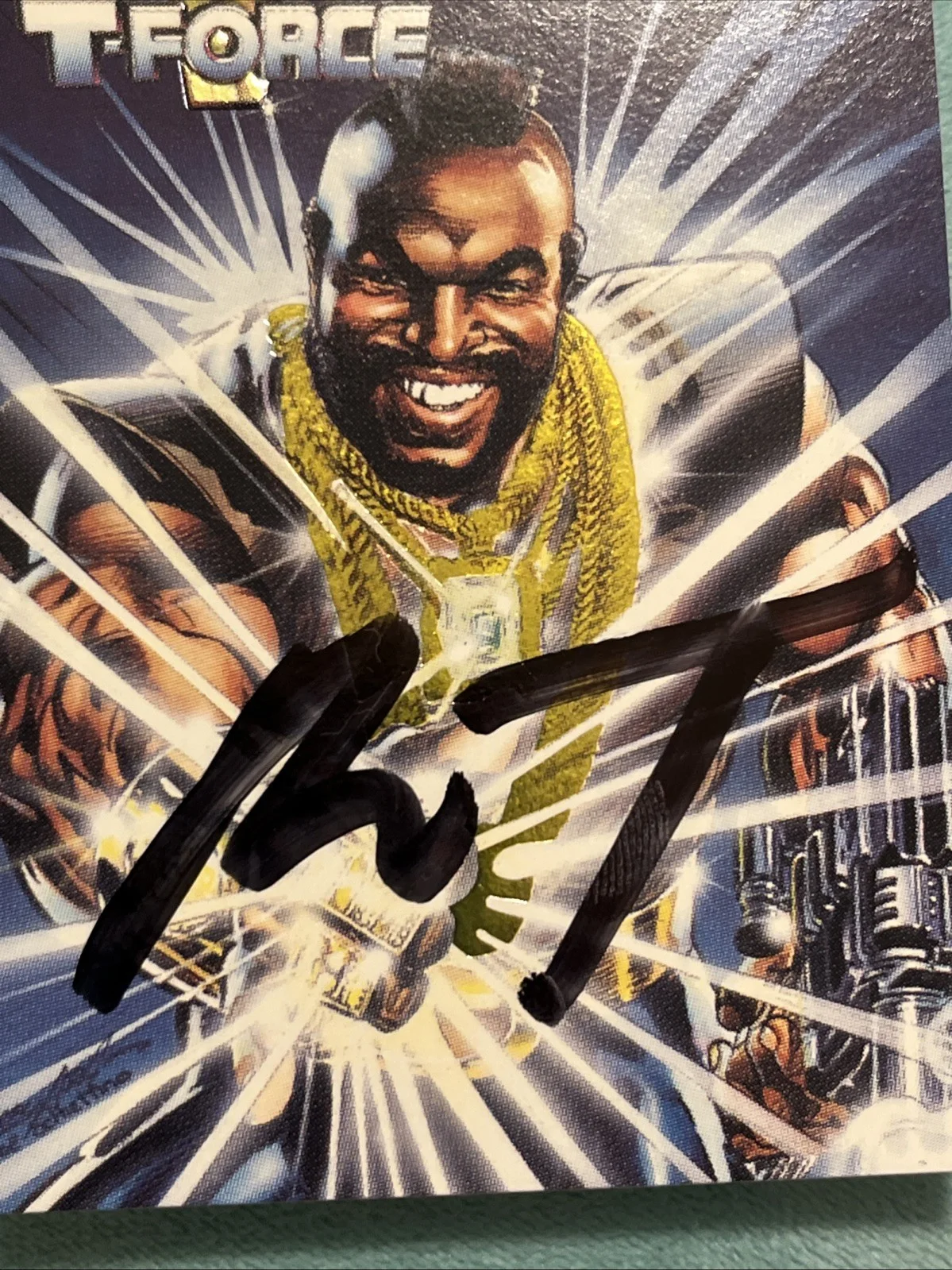 Mr T — Mr. T Autographed Card Signed Vintage T-Force A-Team Actor, image 3