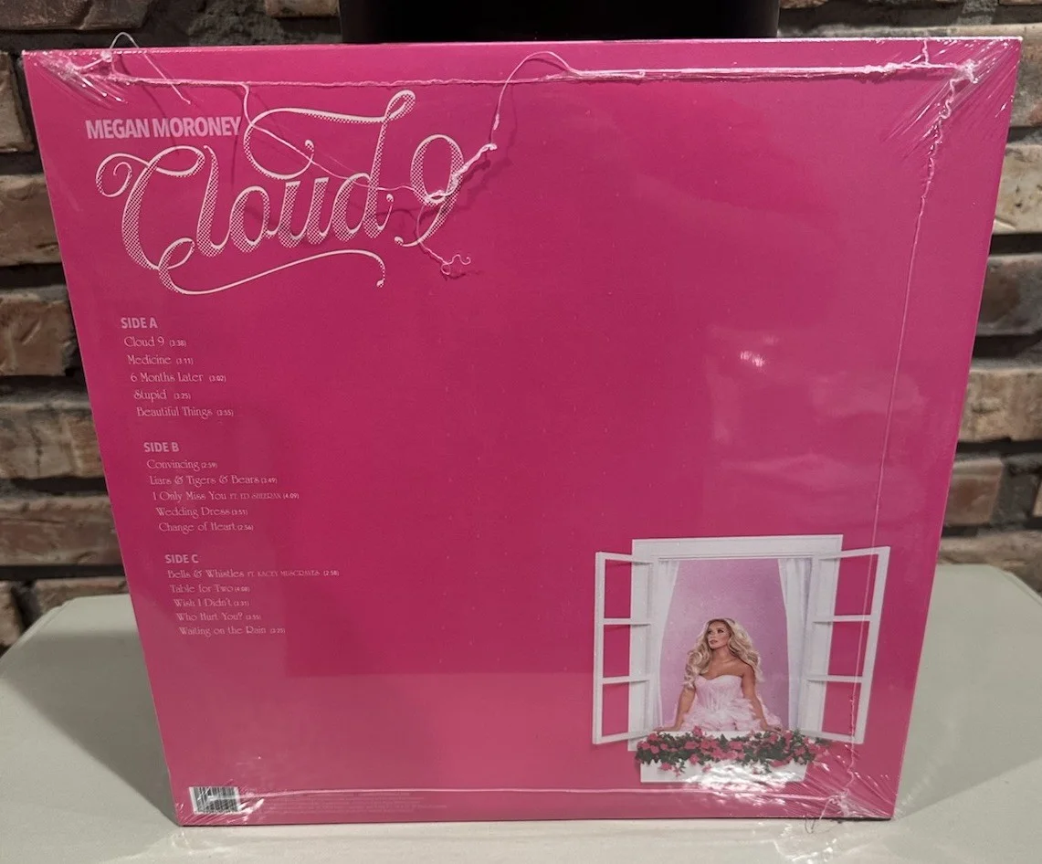 MEGAN MORONEY Cloud 9 Signature Pink SIGNED Vinyl LP AUTOGRAPHED, image 3