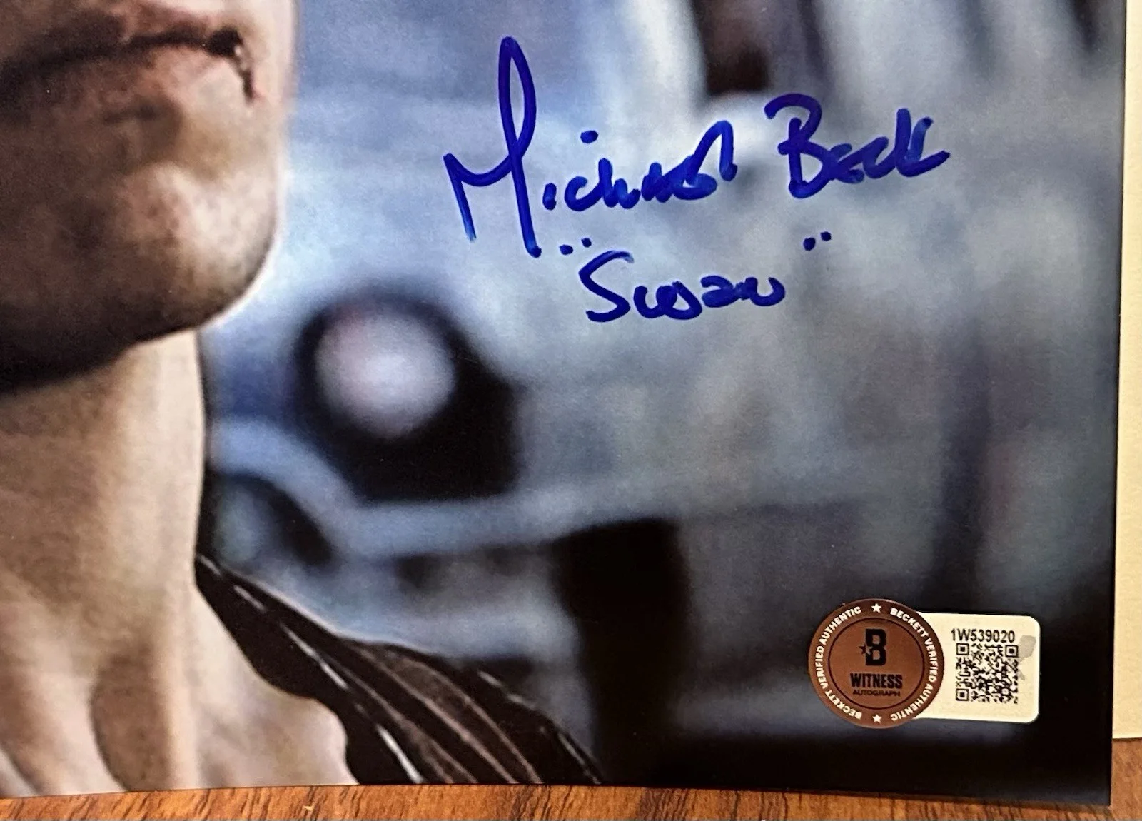MICHAEL BECK SIGNED THE WARRIORS 8x10 PHOTO C ADDED SWAN BECKETT BAS, изображение 2