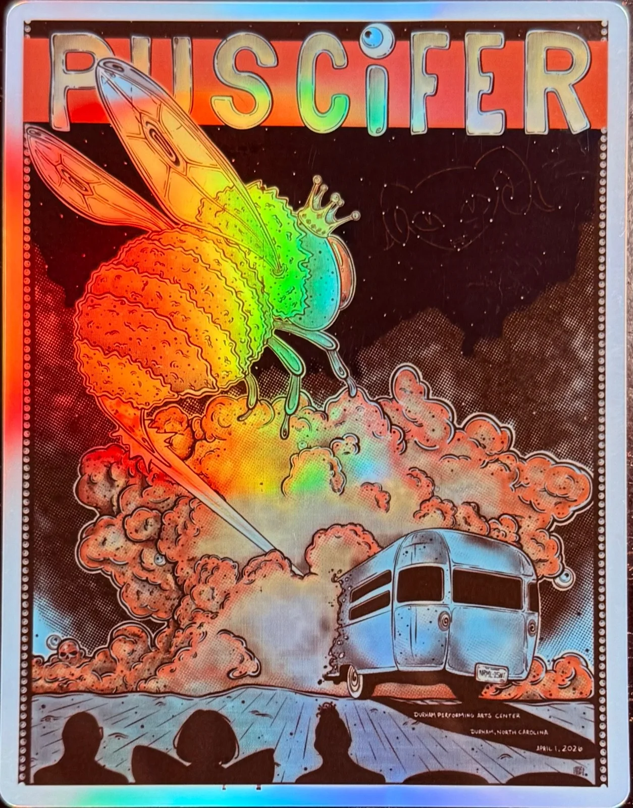 PUSCIFER DURHAM NC POSTER/STICKER 4-1-26 NORMAL ISNT TOUR, изображение 2