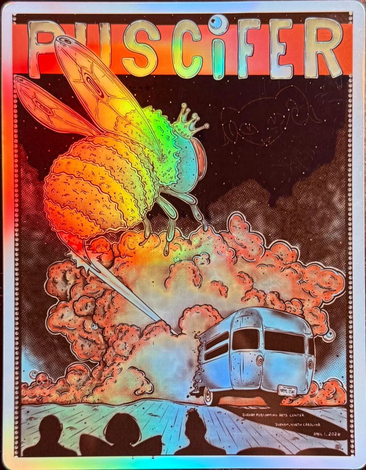 PUSCIFER DURHAM NC POSTER/STICKER 4-1-26 NORMAL ISNT TOUR, изображение 3
