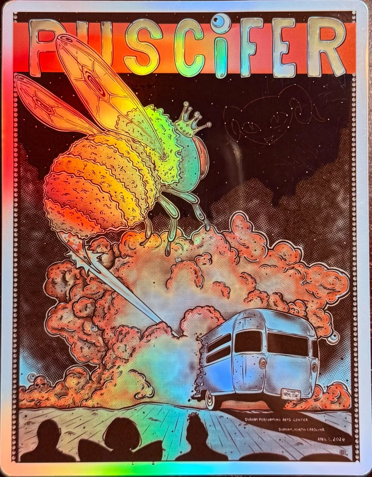 PUSCIFER DURHAM NC POSTER/STICKER 4-1-26 NORMAL ISNT TOUR, изображение 4