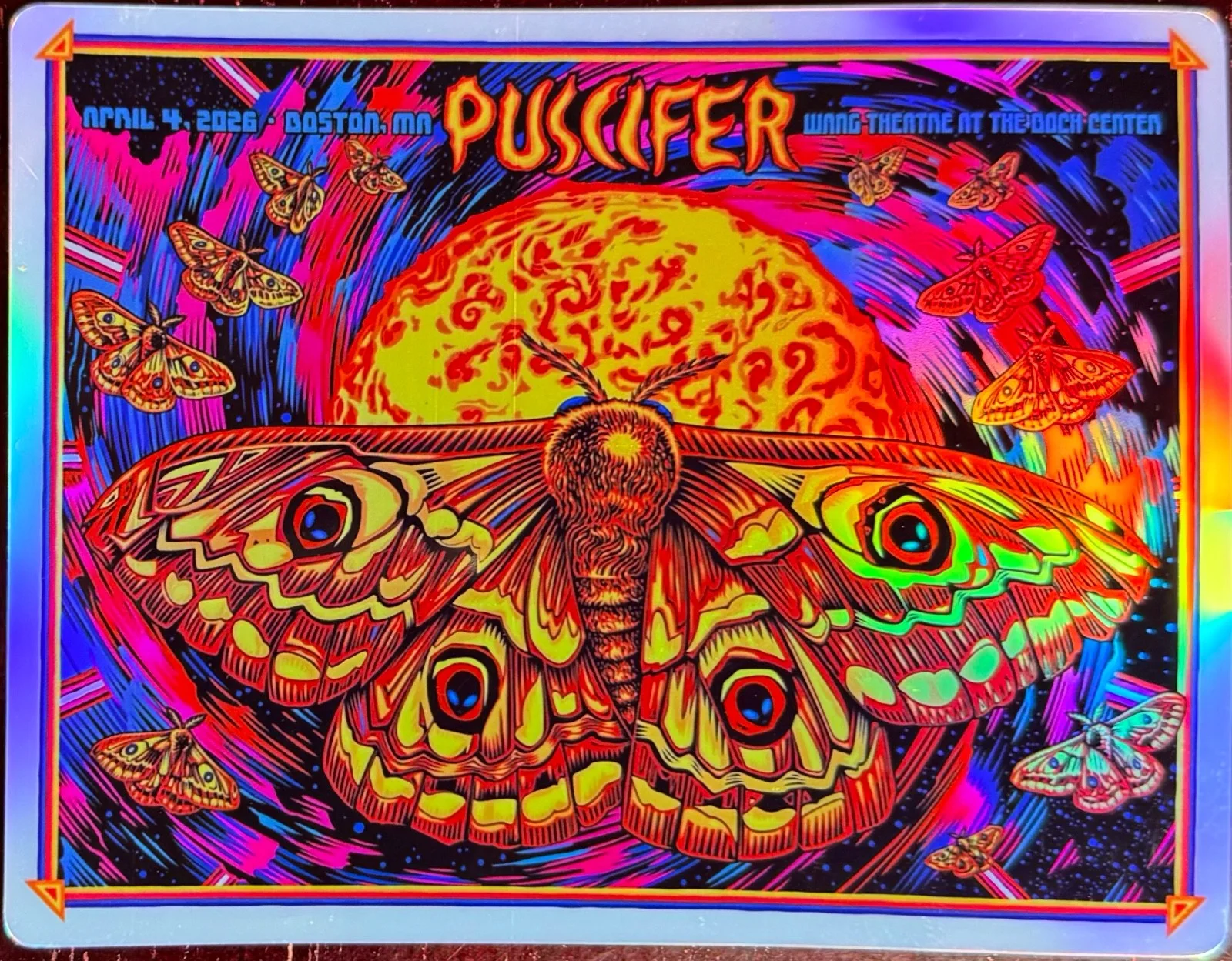 PUSCIFER BOSTON MA POSTER/STICKER 4-4-26 NORMAL ISNT TOUR, image 2
