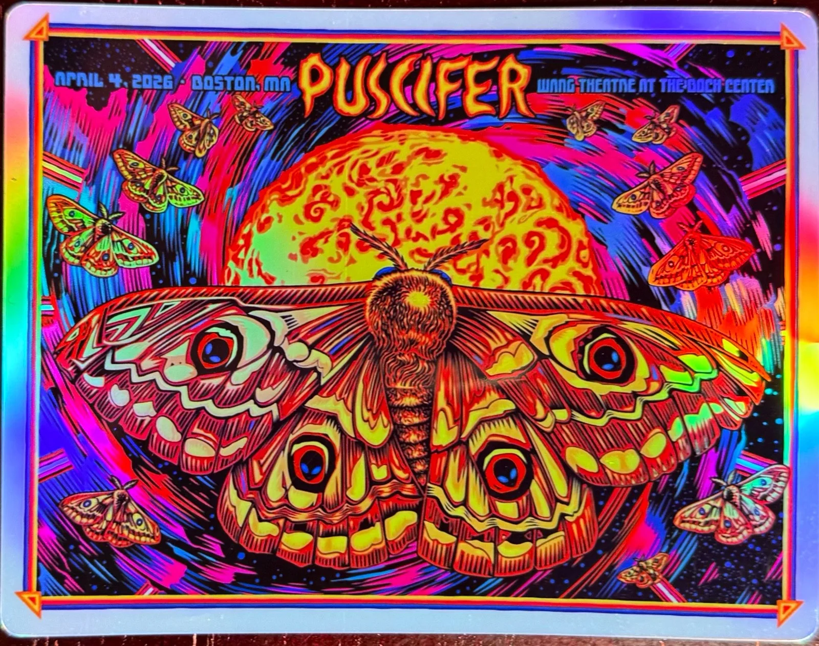 PUSCIFER BOSTON MA POSTER/STICKER 4-4-26 NORMAL ISNT TOUR, image 4
