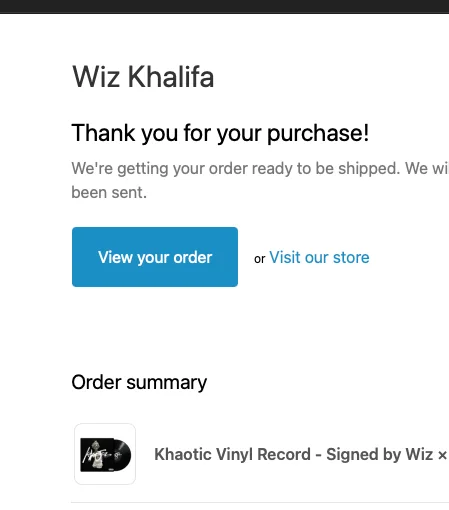 WIZ KHAKIFA signed cover jacket Khaotic Vinyl, image 3