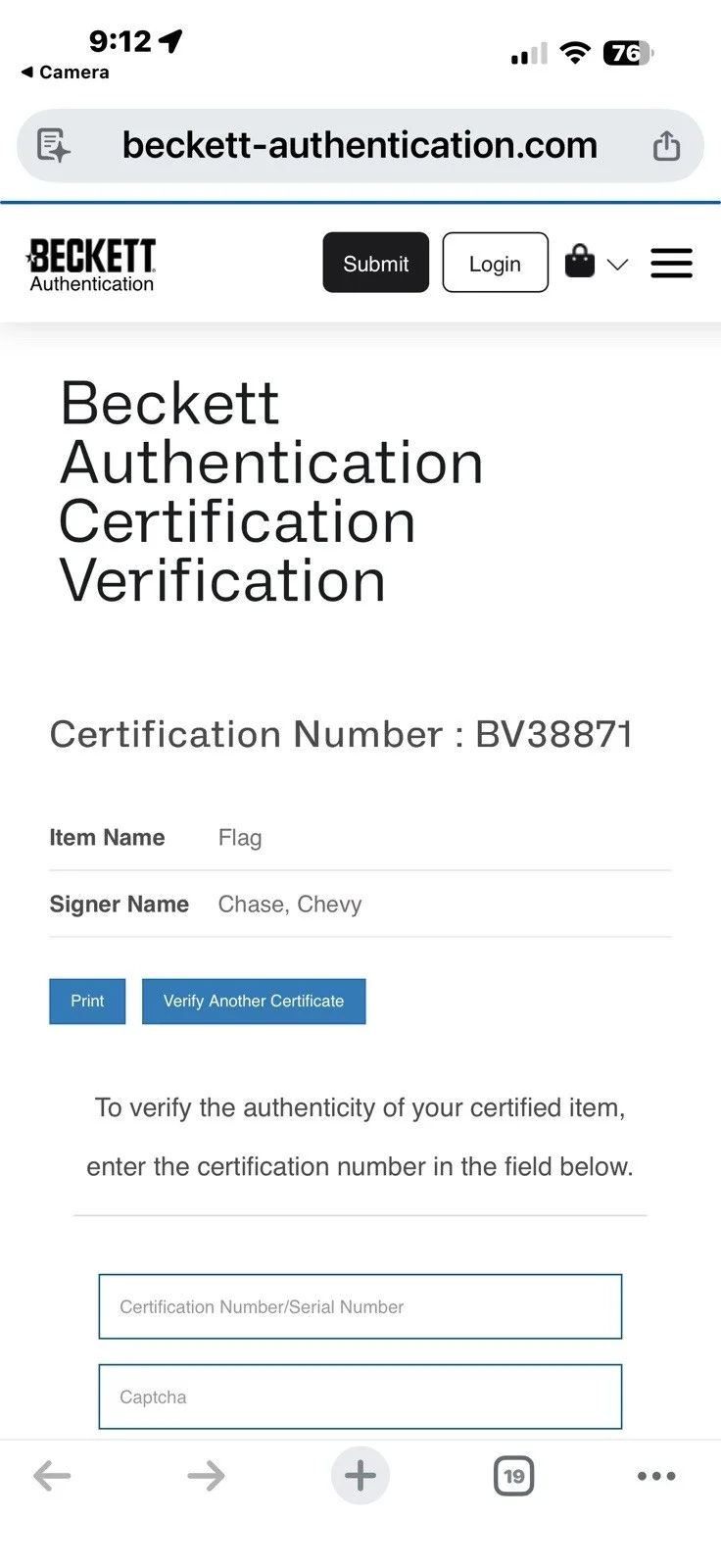Chevy Chase — Chevy Chase Signed Bushwood Country Club Caddyshack Pin Flag Beckett COA Ty Webb, изображение 4
