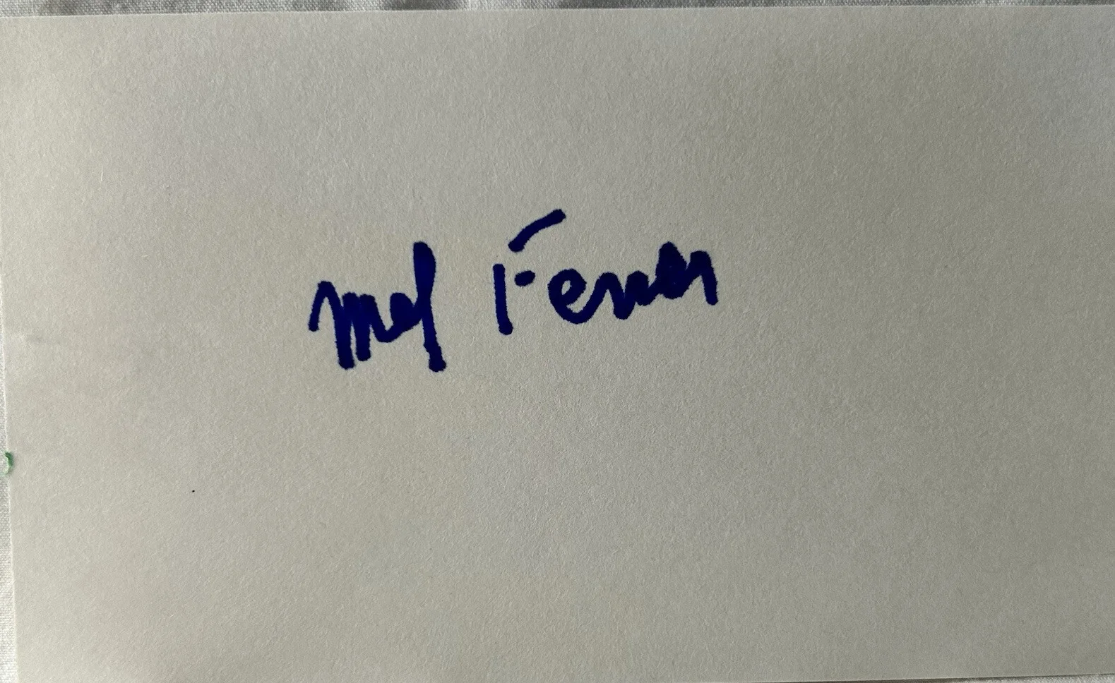 Mel Ferrer — Mel Ferrer American Actor Producer Screenwriter Signature on Index Card Original