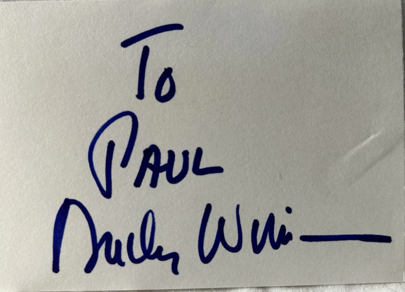 Andy Williams — Andy Williams American Singer Signature on Index Card Original Personalized, image 2