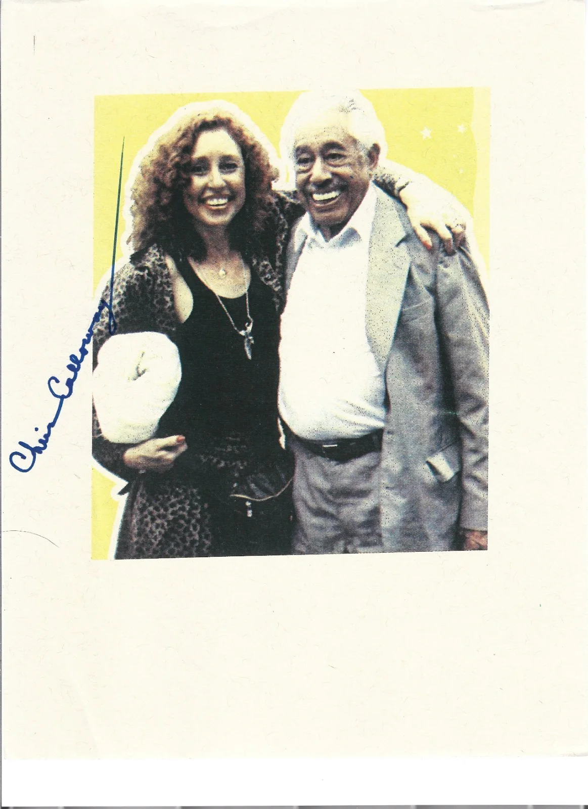 Chris Calloway SIGNED 8.5x11" Computer Paper Photo COA Autograph Cab Daughter, изображение 3