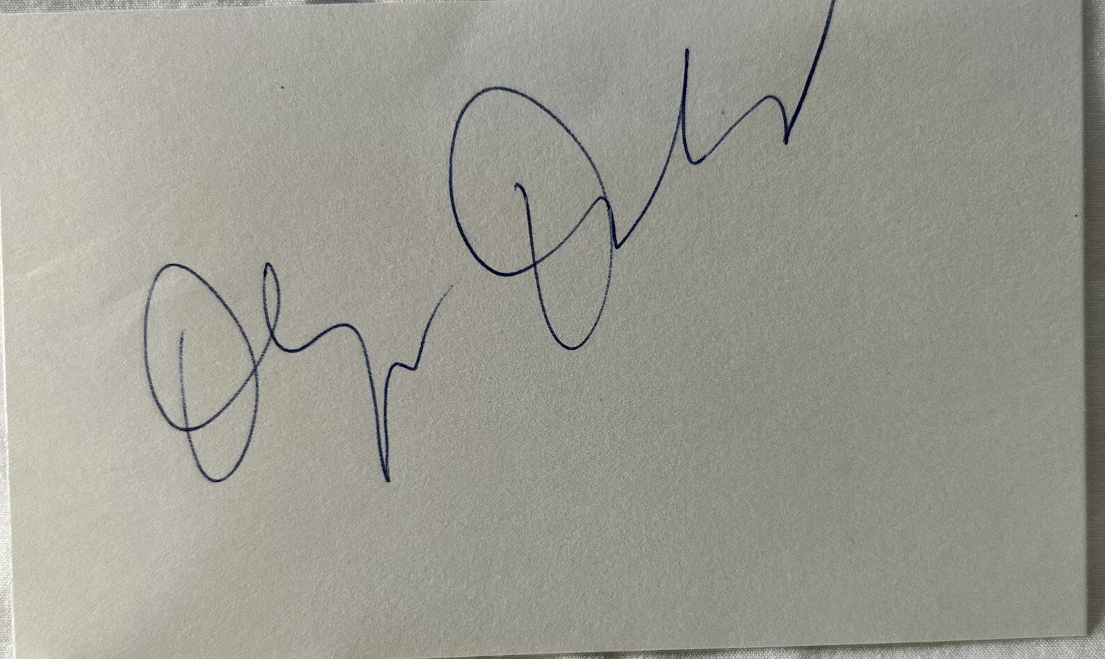 Olympia Dukakis — Olympia Dukakis American Actress Signature on Index Card Original