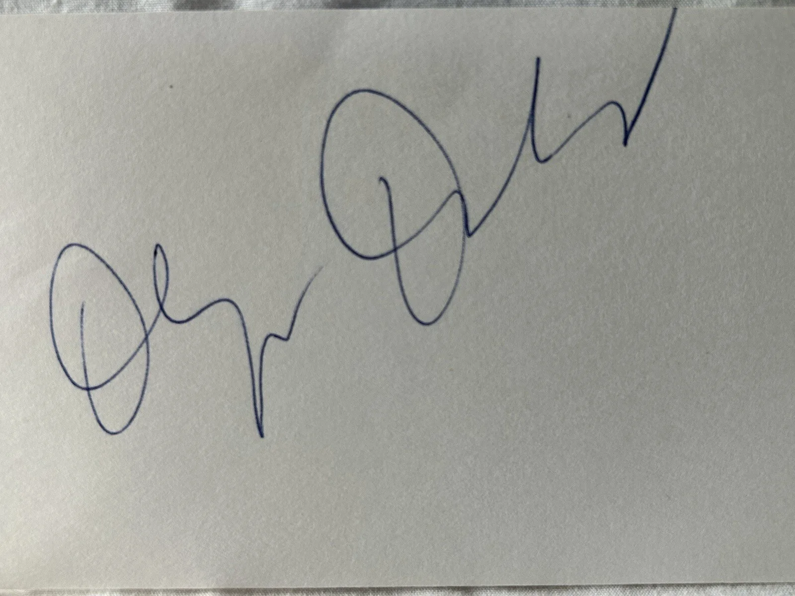 Olympia Dukakis — Olympia Dukakis American Actress Signature on Index Card Original, image 2