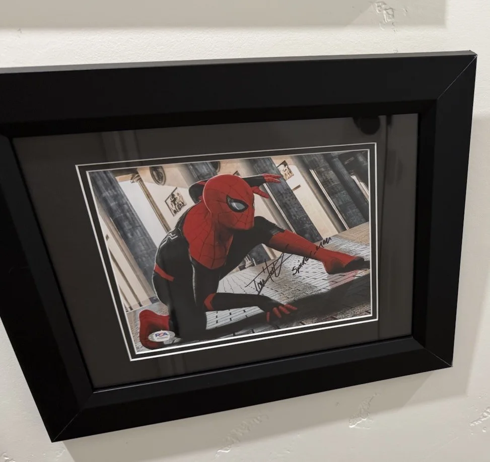 Tom Holland — Tom Holland Signed 8x10 Photo Spiderman Framed Marvel PSA Rare Character Name, image 2