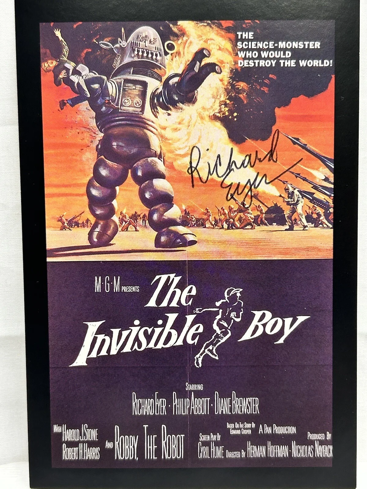 Richard Eyer — Richard Eyer The Invisible Boy Movie Signed Card