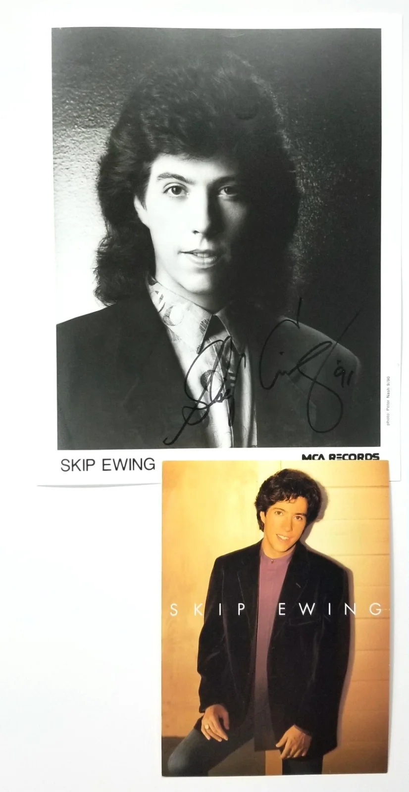 Skip Ewing country singer hand SIGNED Promo Photo + Photo Card COA Autographed, изображение 4