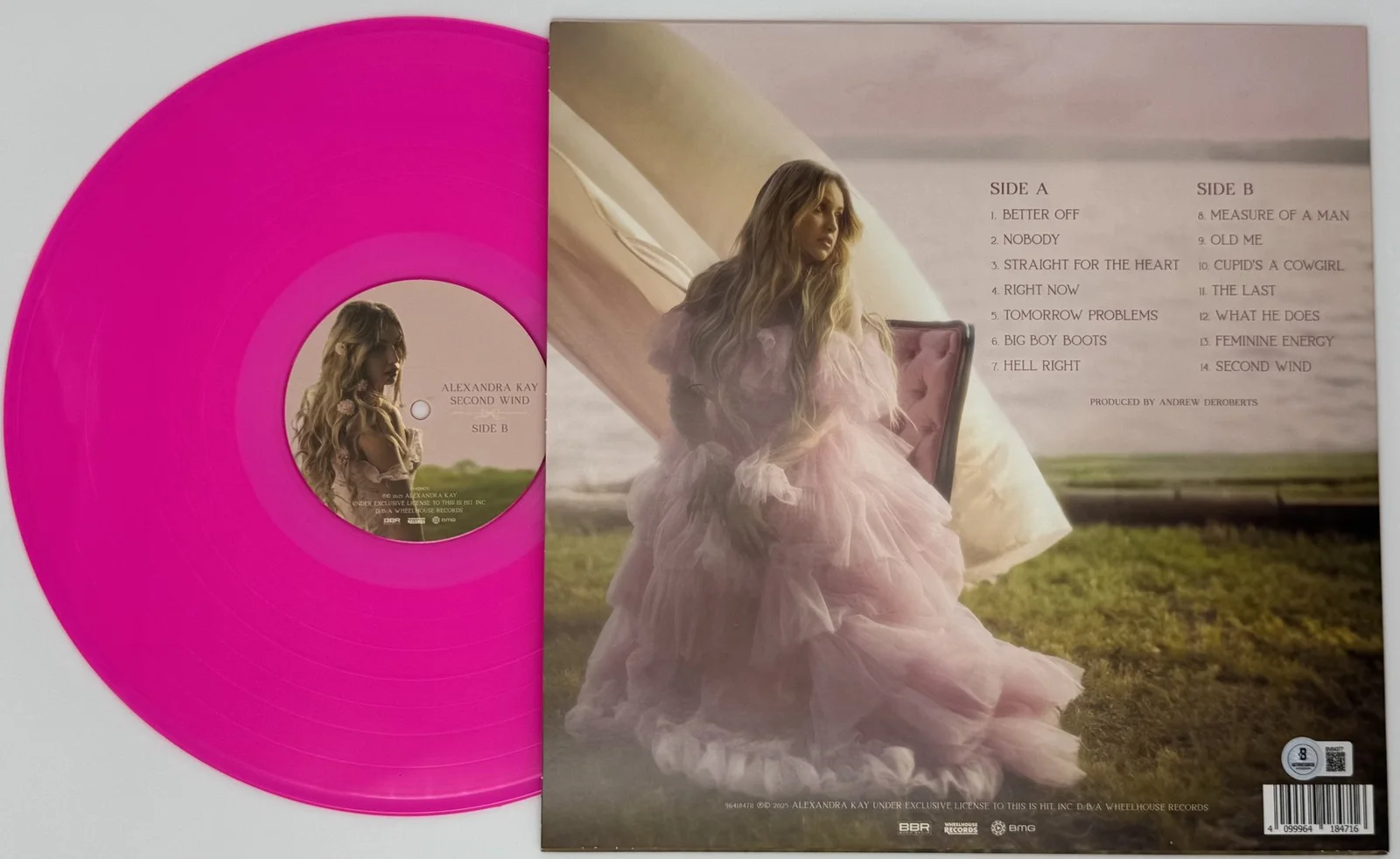 Alexandra Kay — Alexandra Kay Signed Second Wind Pink Vinyl Record Country Autograph BAS K77, image 3