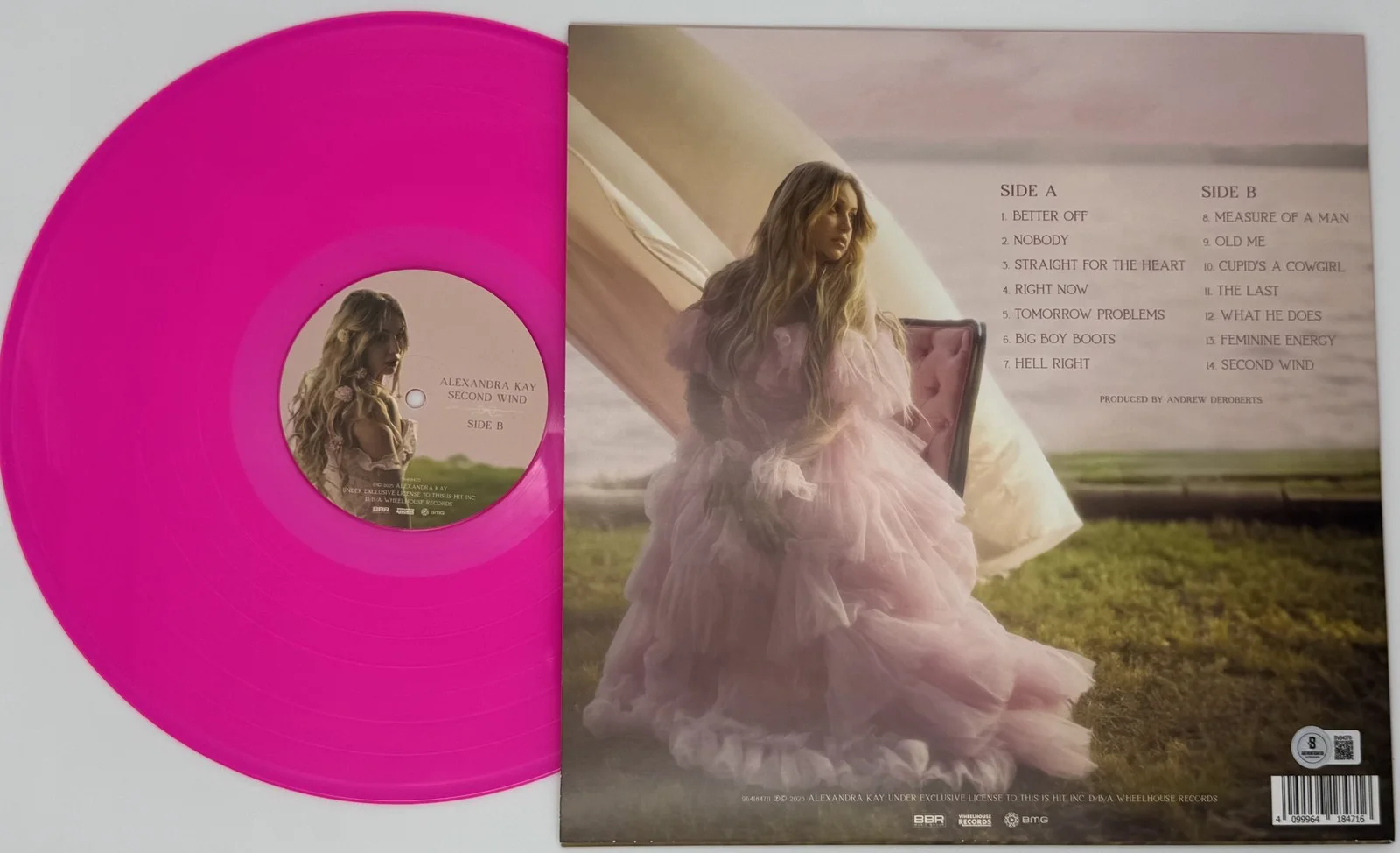 Alexandra Kay — Alexandra Kay Signed Second Wind Pink Vinyl Record Country Autograph BAS K76, image 3