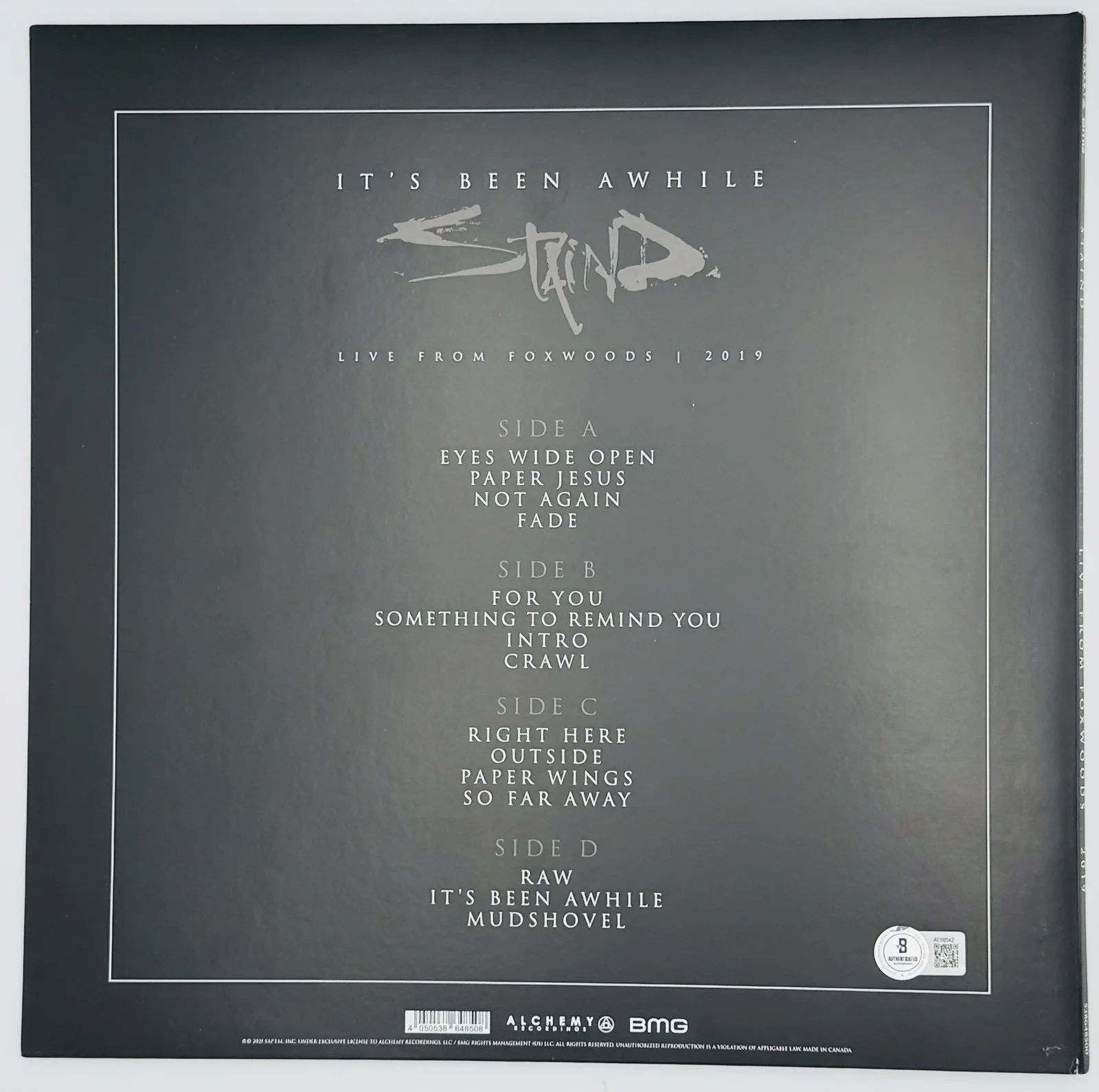 Aaron Lewis, Mike Mushok — Staind signed It's Been Awhile Vinyl Record Aaron Lewis Mike Mushok BAS 42, изображение 4