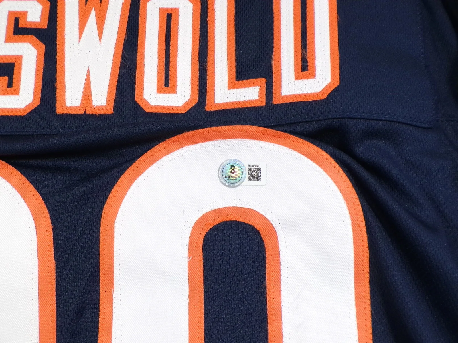 Chevy Chase — Chevy Chase Signed Clark Griswold #00 Chicago Bears Vacation Jersey Auto BAS COA, image 5