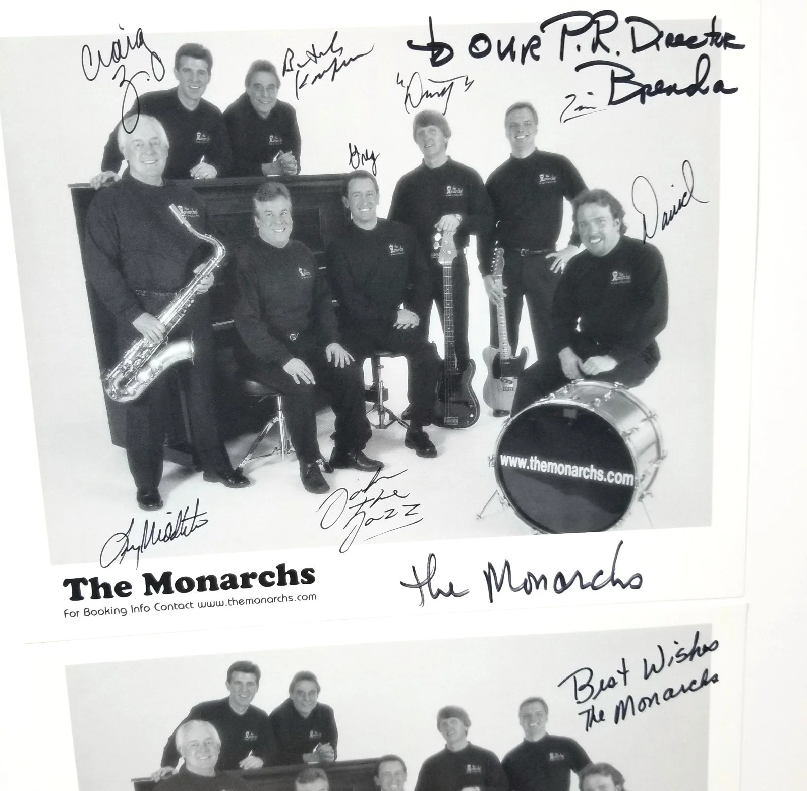 The Monarchs band REAL hand SIGNED Promo Photo COA Autographed + Extra Promo, image 2