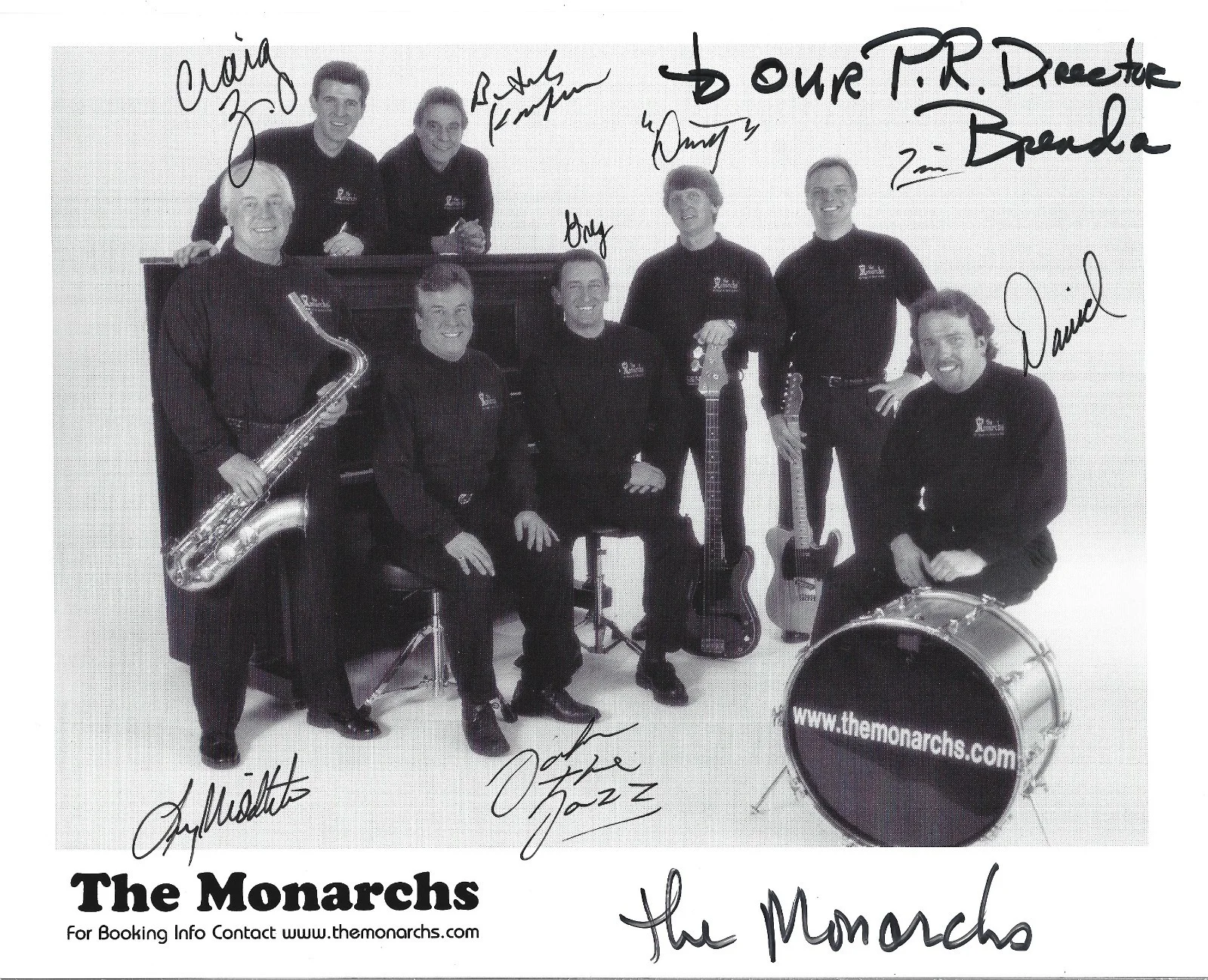 The Monarchs band REAL hand SIGNED Promo Photo COA Autographed + Extra Promo, image 3