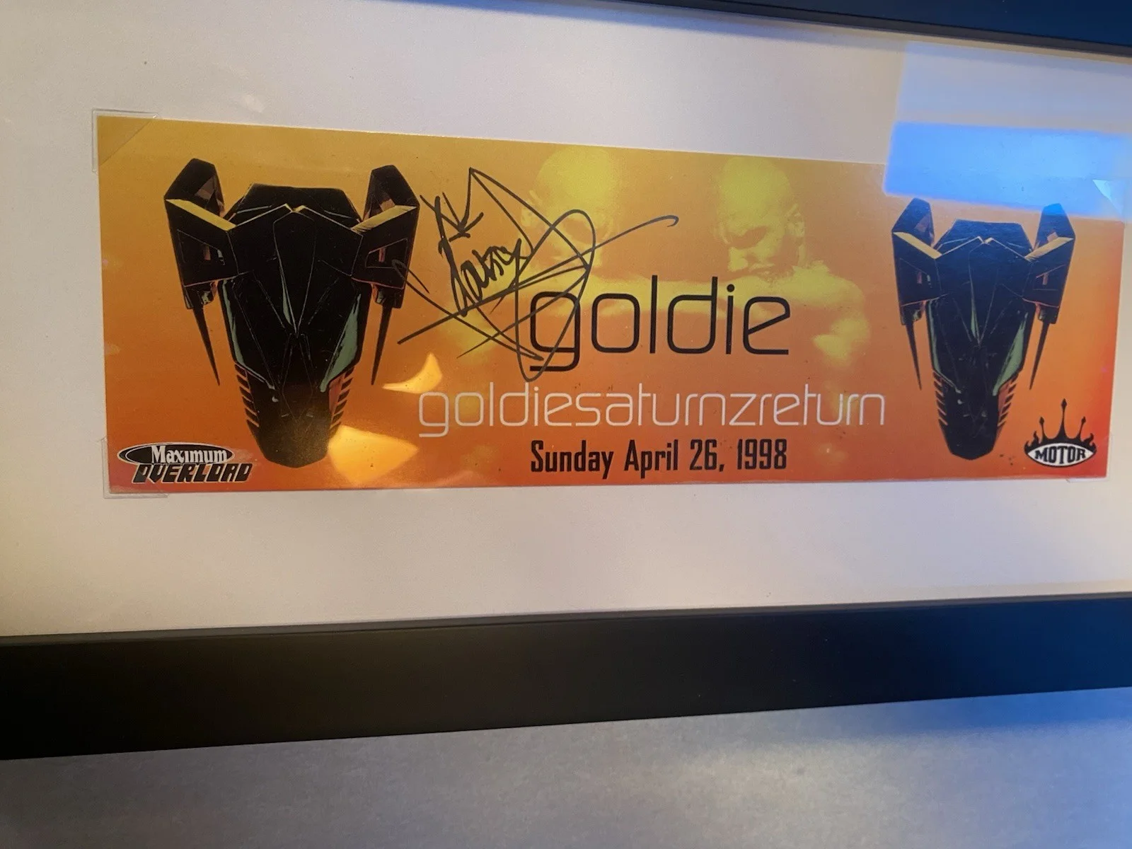 Goldie Saturnz Return Signed Autographed Framed Ticket Trophy Certified COA, image 4