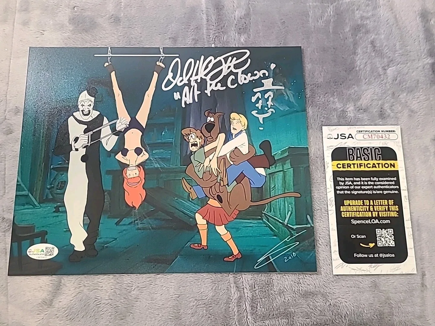 Howard Dean Thornton Signed Scooby Doo Photo JSA Certified 8" X 10" + Sketch, image 2