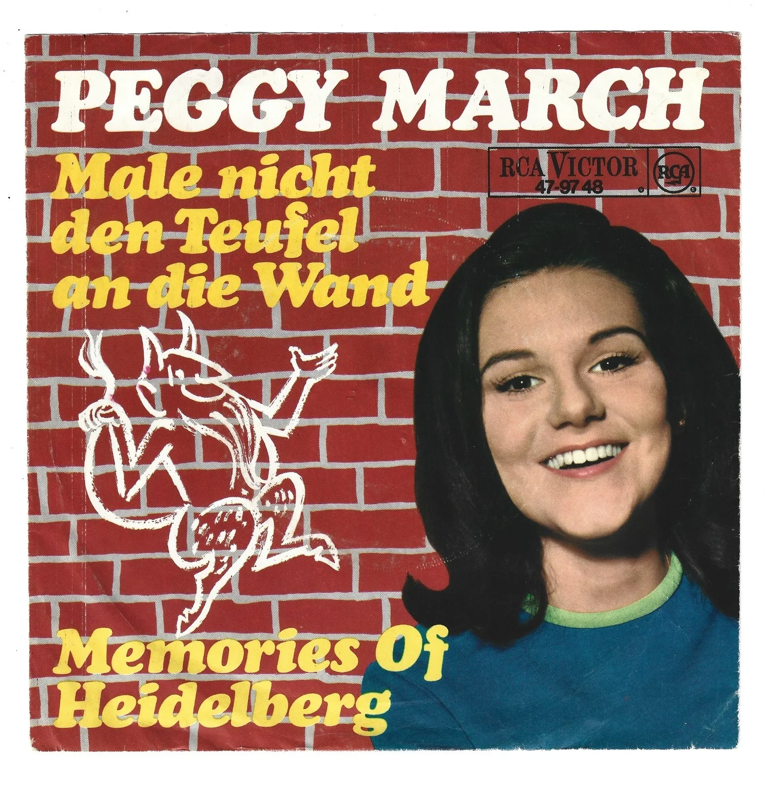 Peggy March SIGNED 7" Memories of Heidelberg Vinyl Record Sleeve + Photo COA, изображение 4