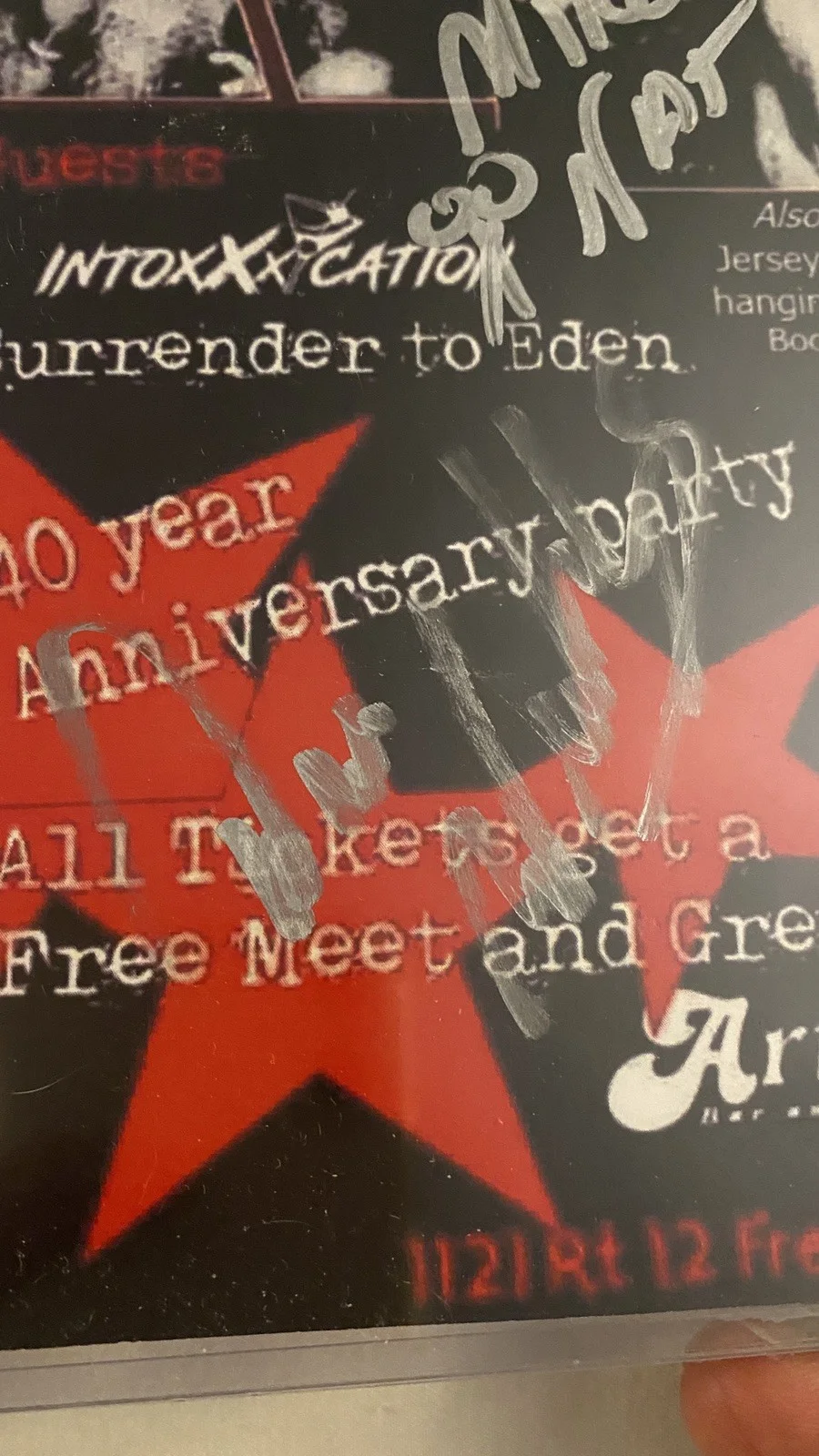 Roughhouse band SIGNED flyer Teeze members. Philly Glam, image 5