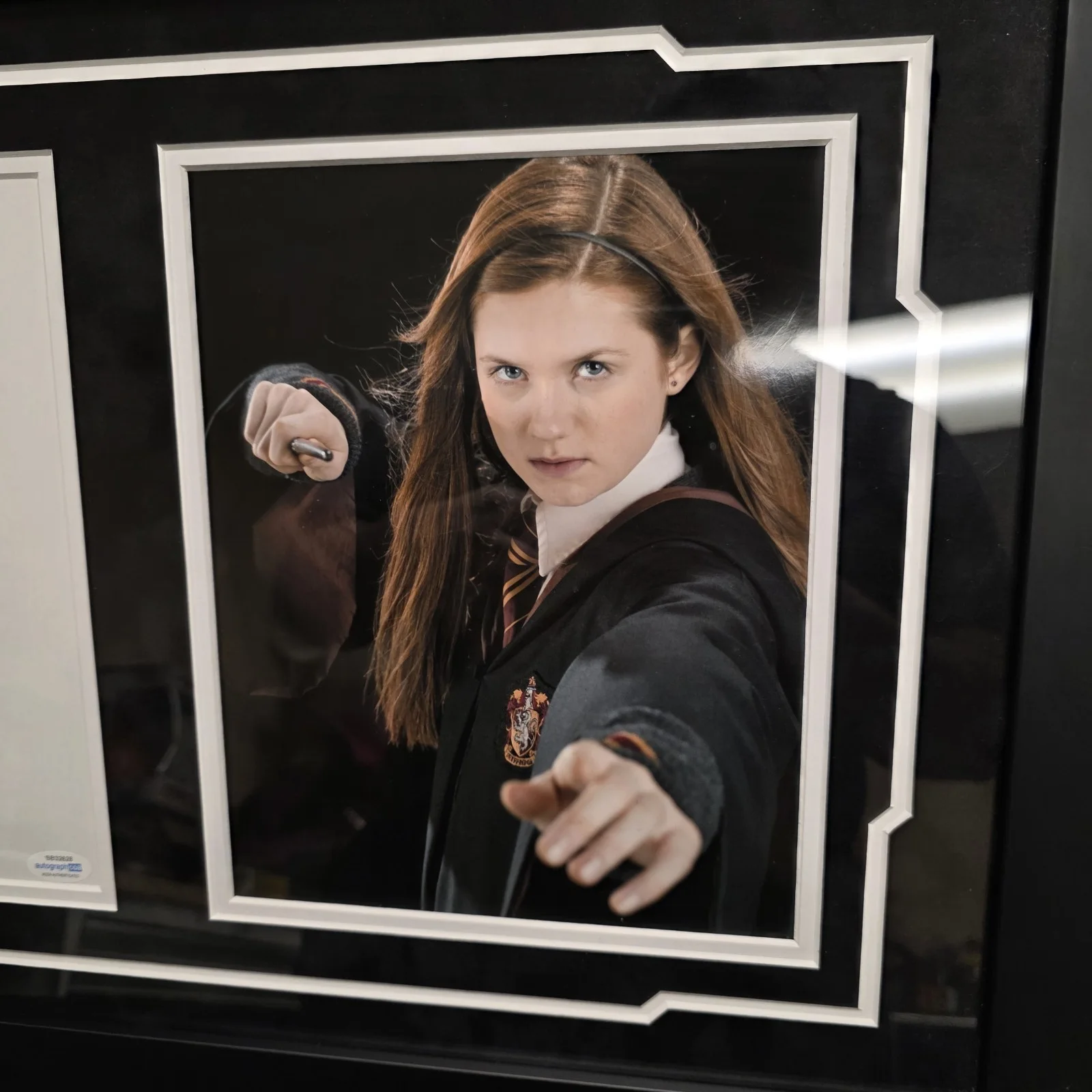 Bonnie Wright — Bonnie Wright Signed Harry Potter 17x25 Framed Display Ginny Weasley COA ACOA, image 5