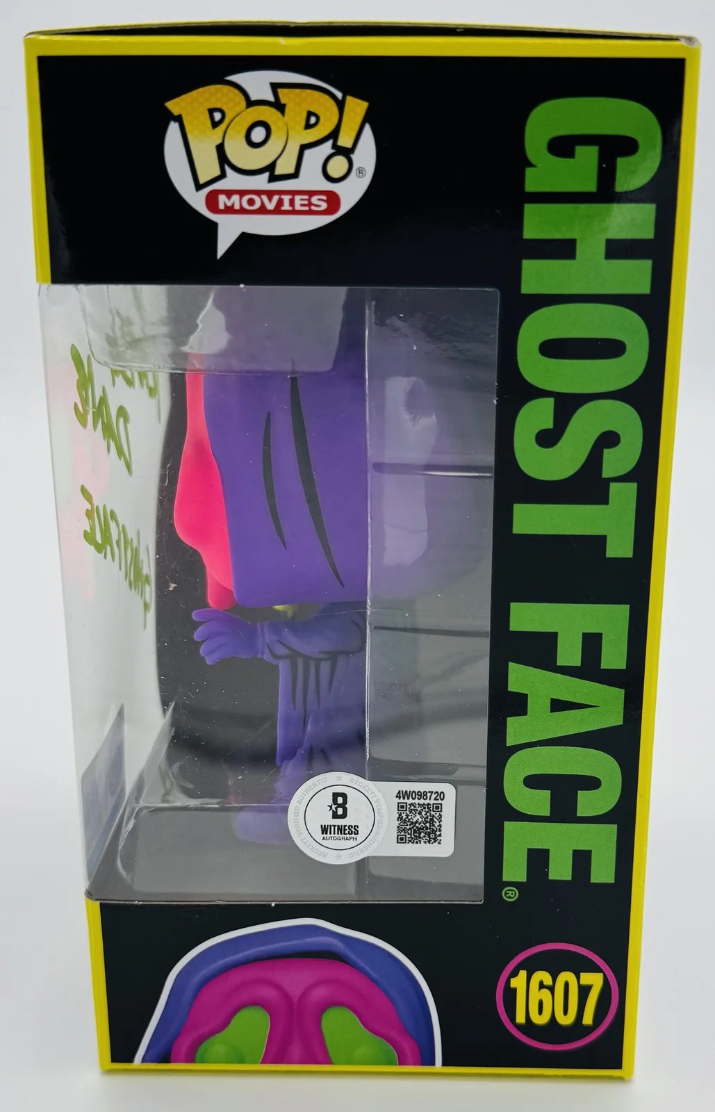 Kraig Dane — Kraig Dane signed Ghostface Blacklight Funko 1607 Scream Horror autograph BAS 20, image 2
