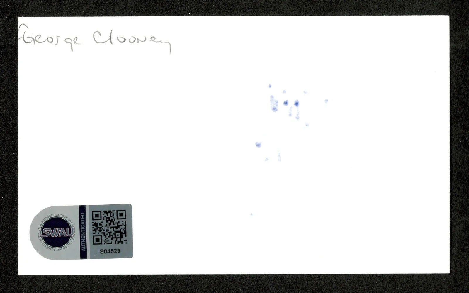 George Clooney Signed Autographed 3x5 Card SWAU Authenticated Ocean’s 11 ER, изображение 2
