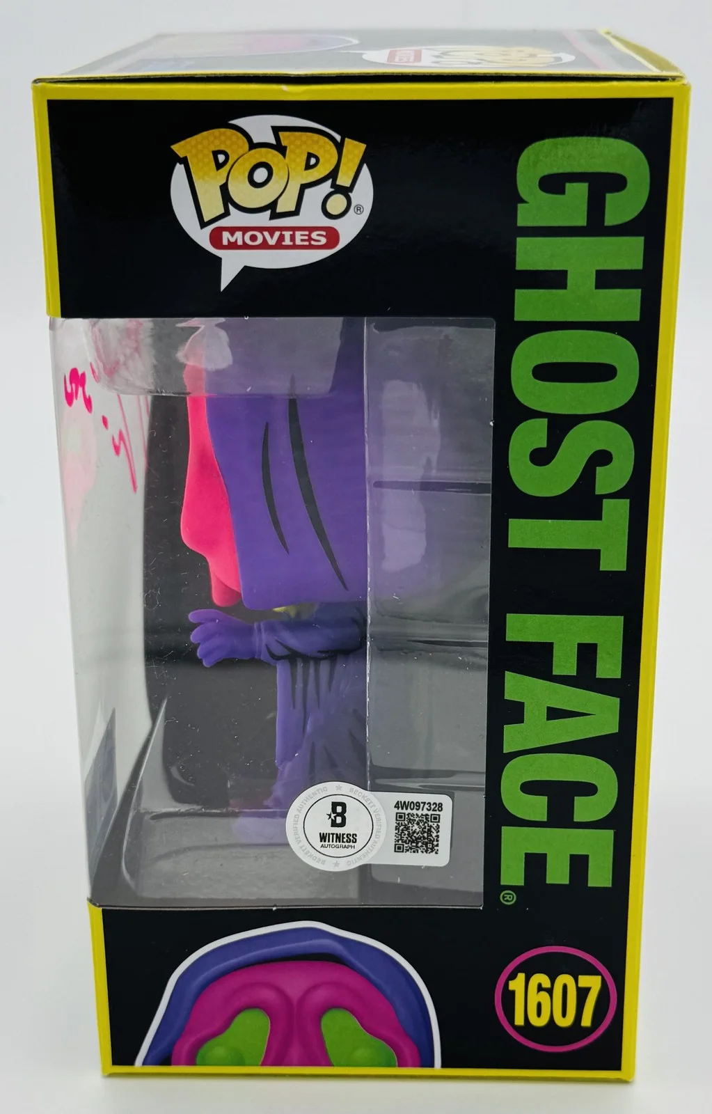 Matthew Lillard — Matthew Lillard signed Ghostface Blacklight Funko 1607 Scream Stu Macher BAS 28, изображение 2