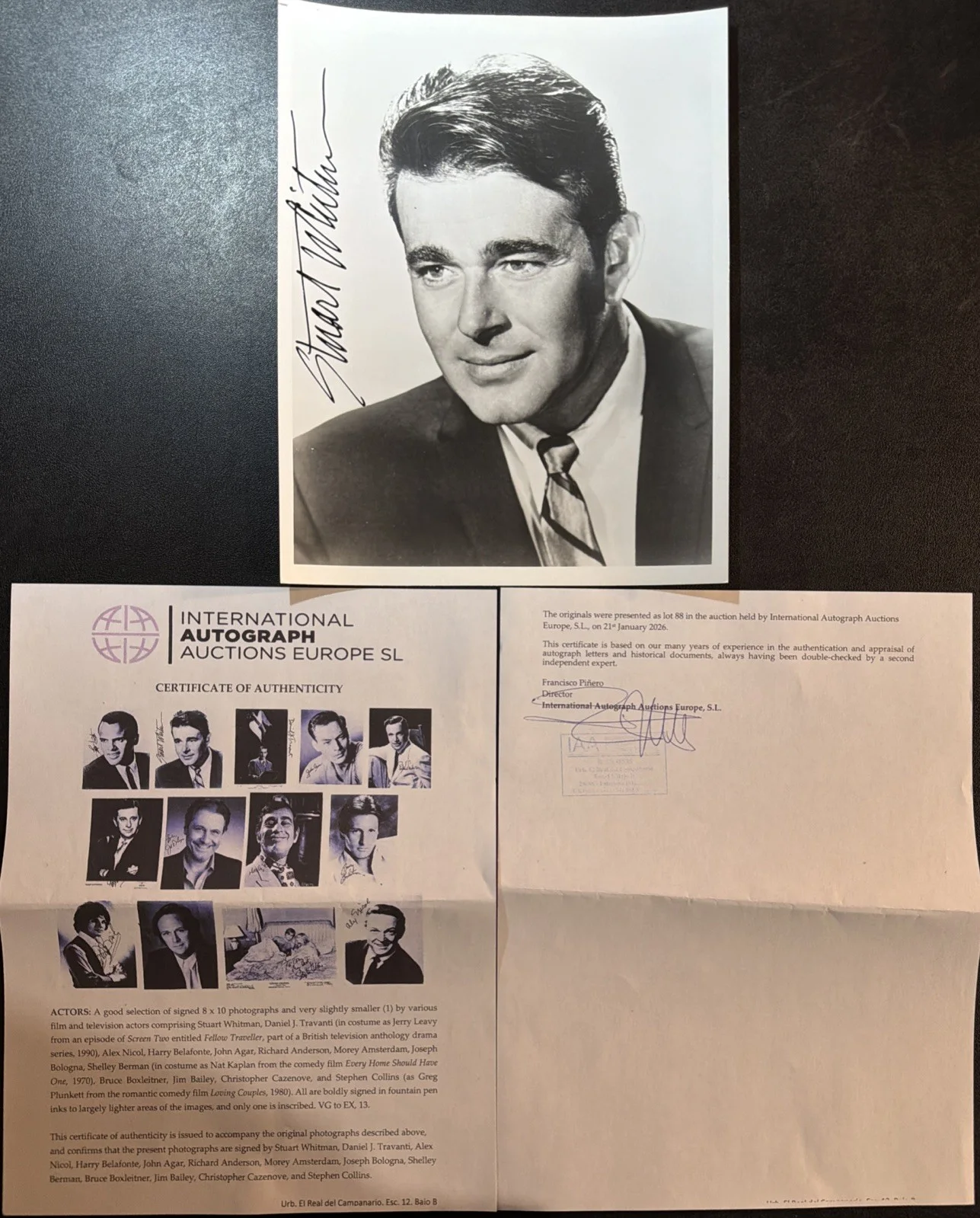 Stuart Whitman Signed Photo 8x10 Autograph Classic Hollywood Actor COA, изображение 5