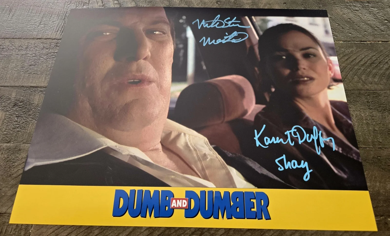Karen Duffy, Shay, Mike Starr — Karen Duffy & Mike Starr Signed 11x14 Leeloo Multiprops KAPOW Private Signing