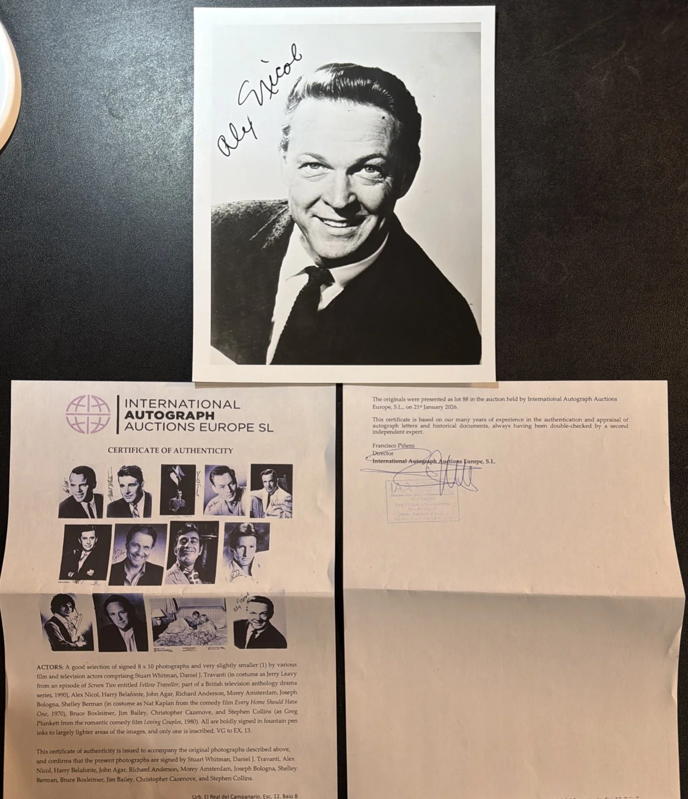 Alex Nicol Signed Photo 8x10 Autograph Vintage Actor Classic Hollywood, изображение 5