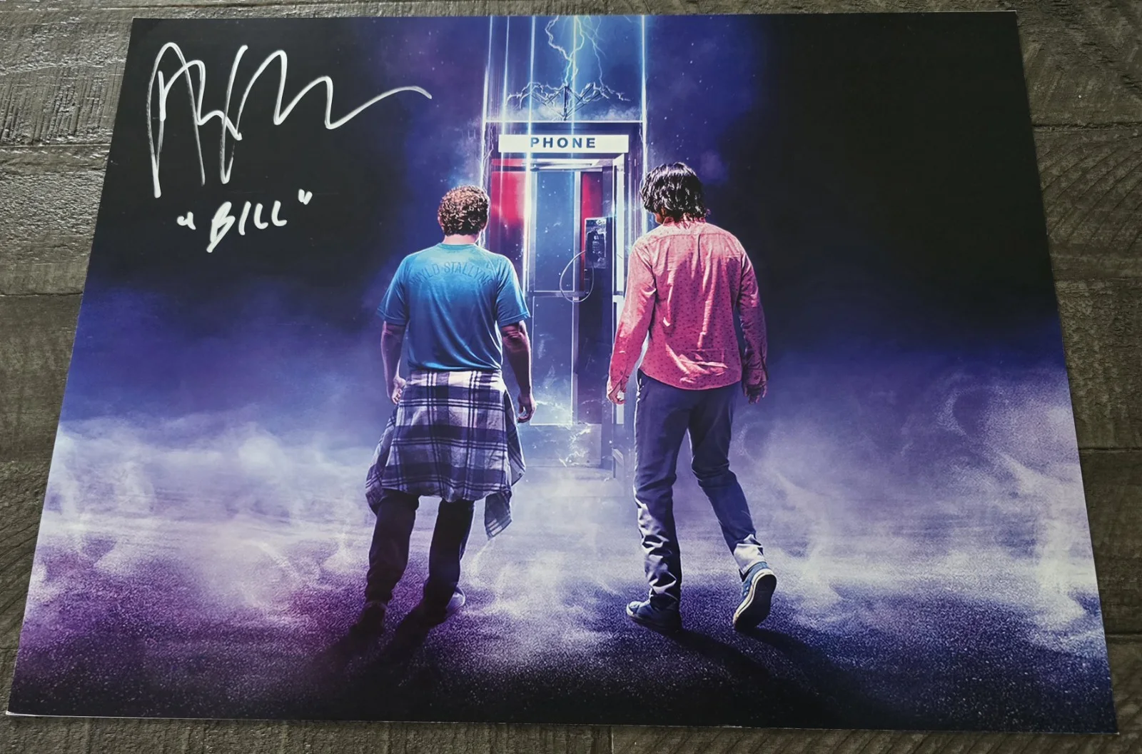 Alex Winter — Alex Winter Signed 12x16 Bill & Ted's Excellent Adventure Leeloo Multiprops