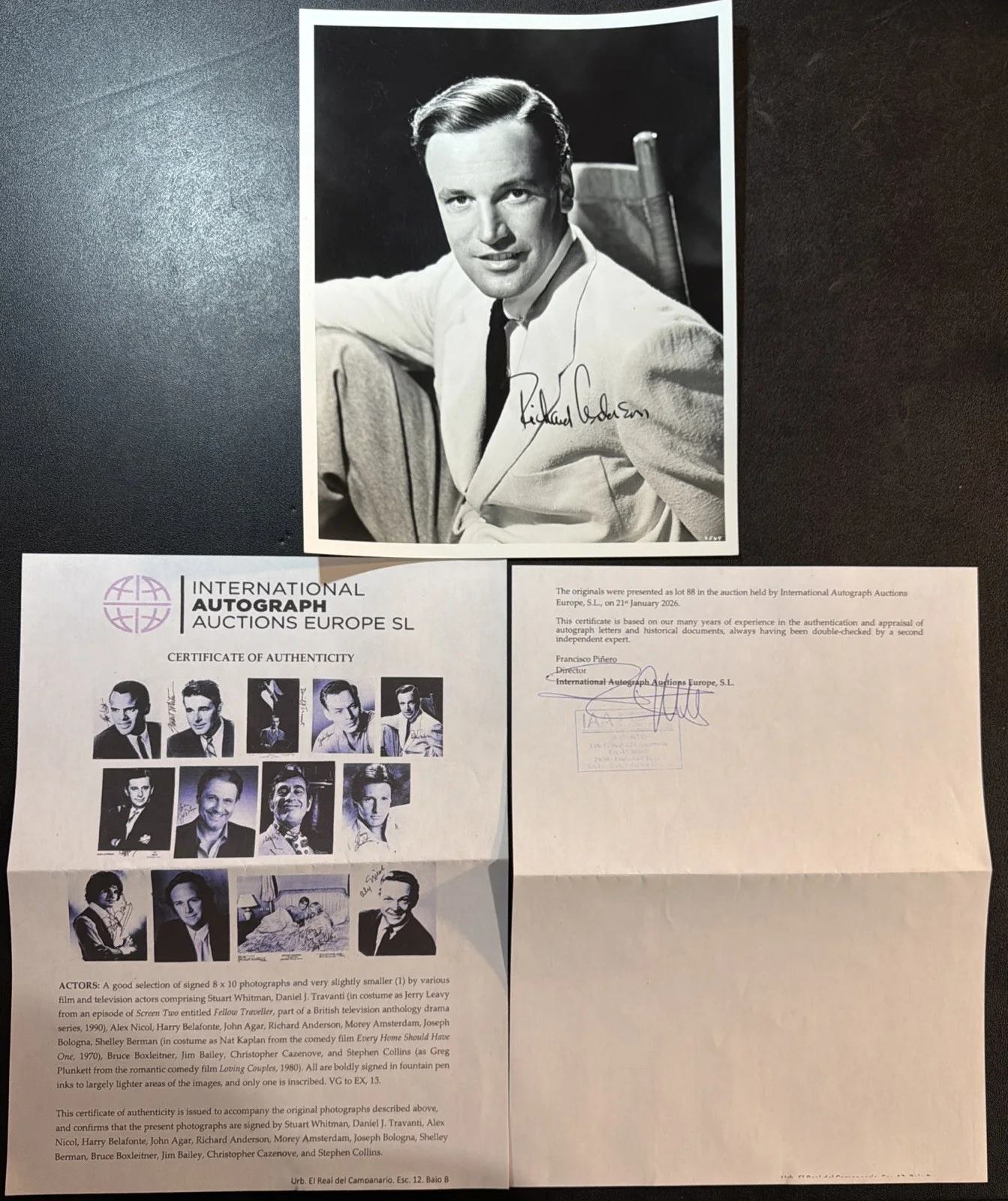 Richard Anderson — Richard Anderson Signed Photo 8x10 Autograph Six Million Dollar Man Actor, изображение 5