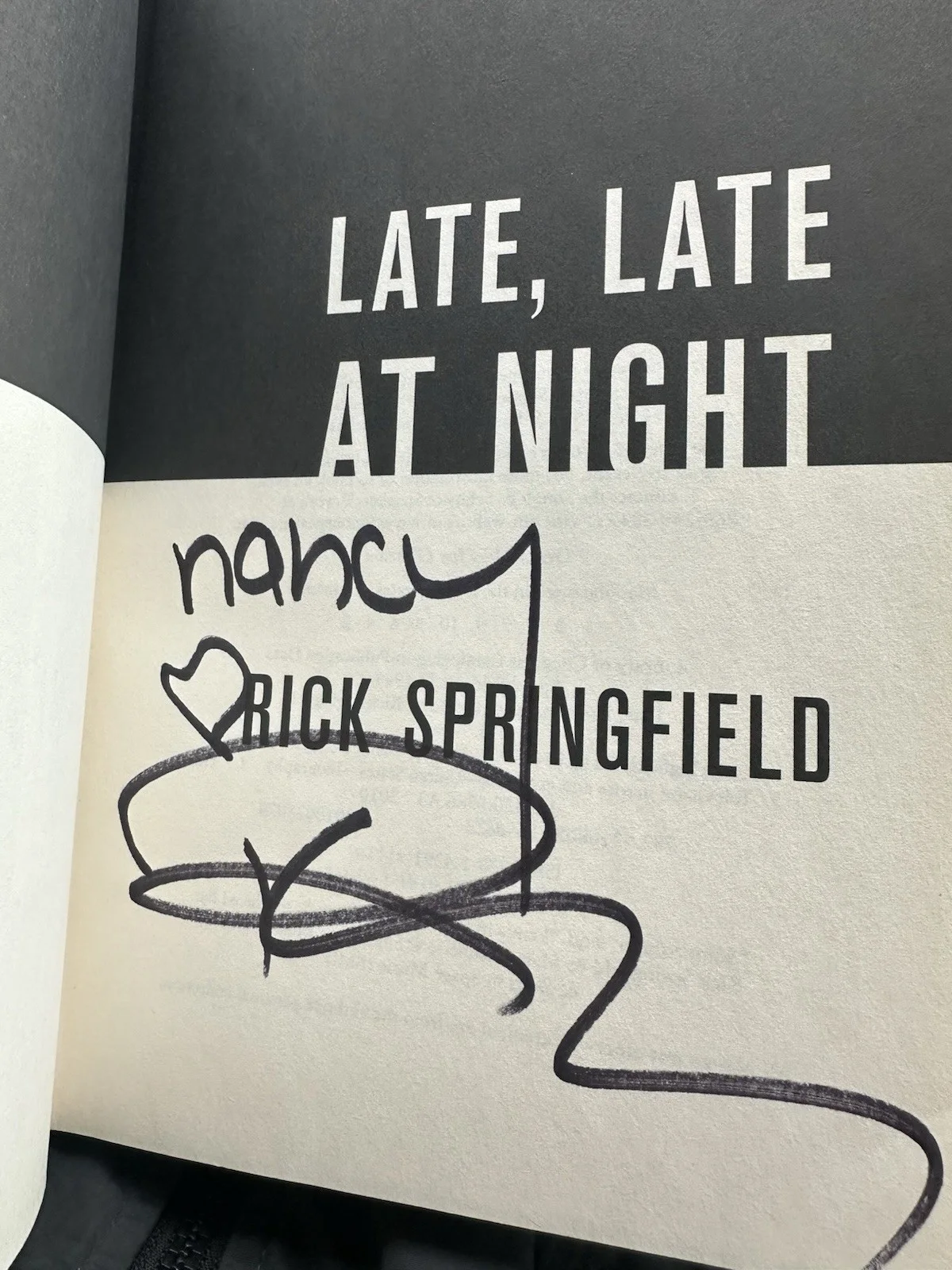 Rick Springfield "Magnificent Vibration" Hardcover Book - Autographed/Signed, image 2
