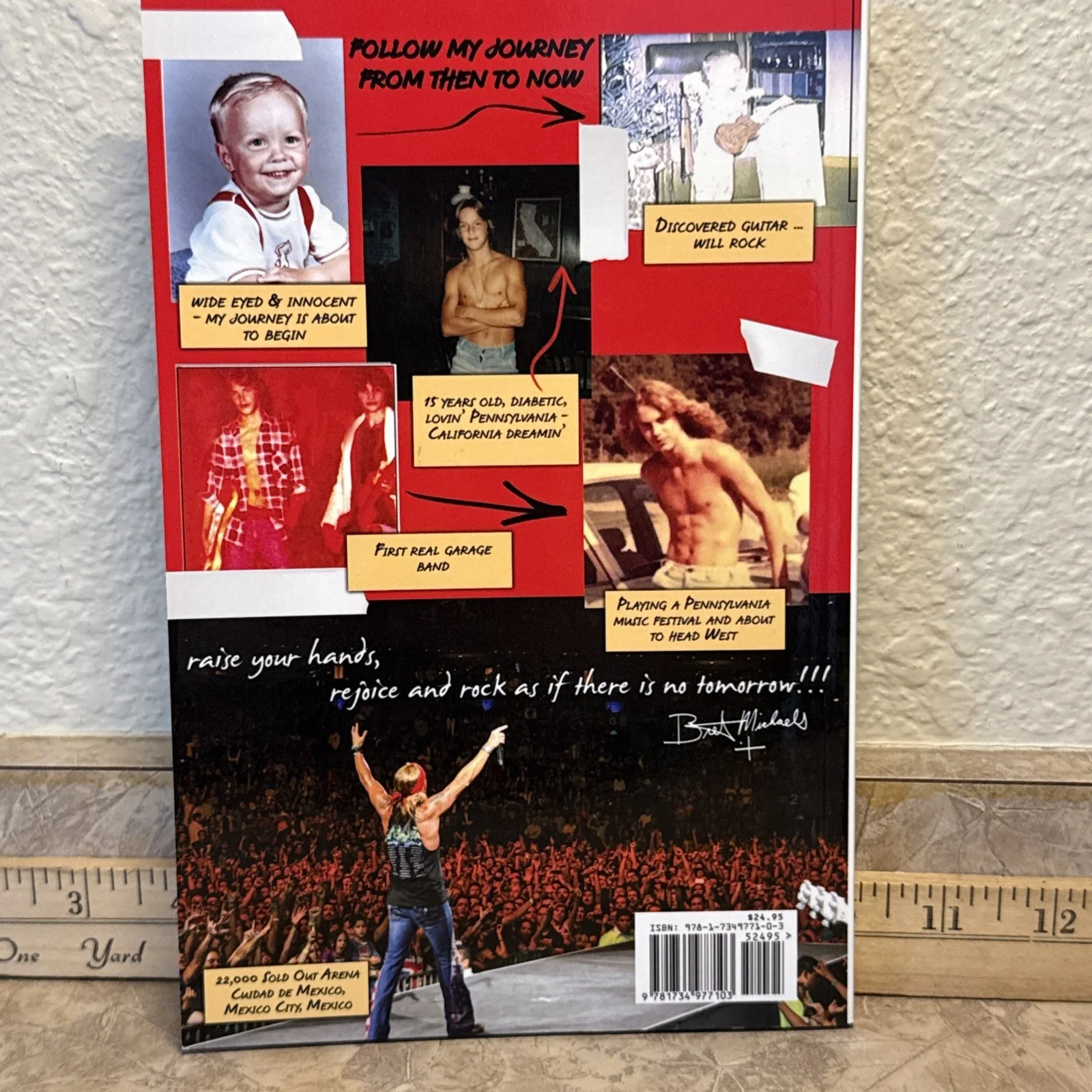 Bret Michaels Paperback Book AUTO-SCRAP-OGRAPHY Vol 1 Poison NEW, изображение 2