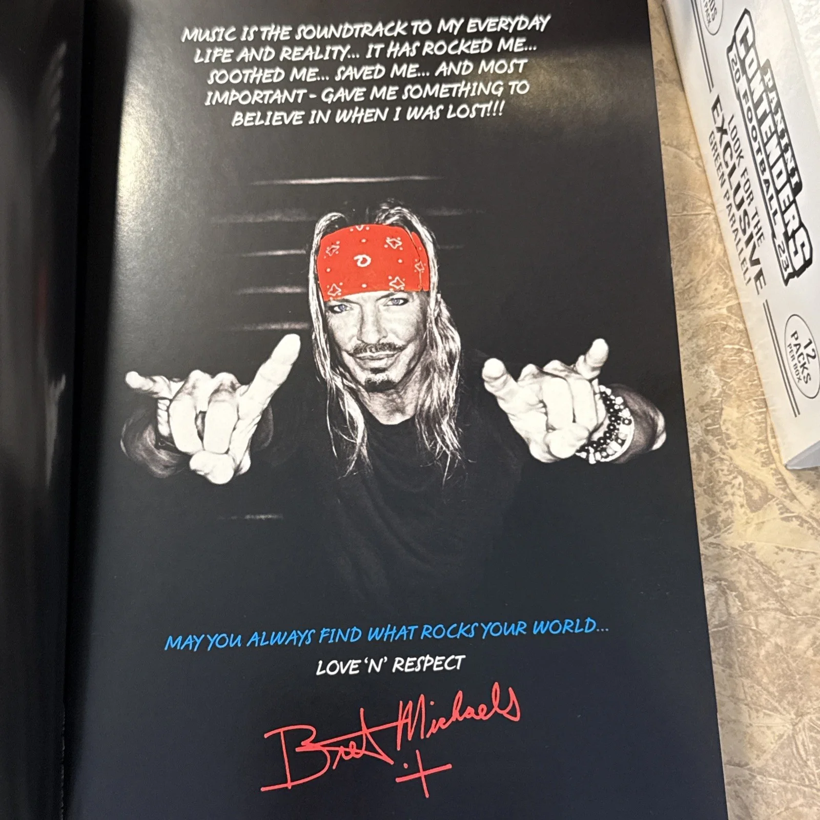 Bret Michaels Paperback Book AUTO-SCRAP-OGRAPHY Vol 1 Poison NEW, изображение 4