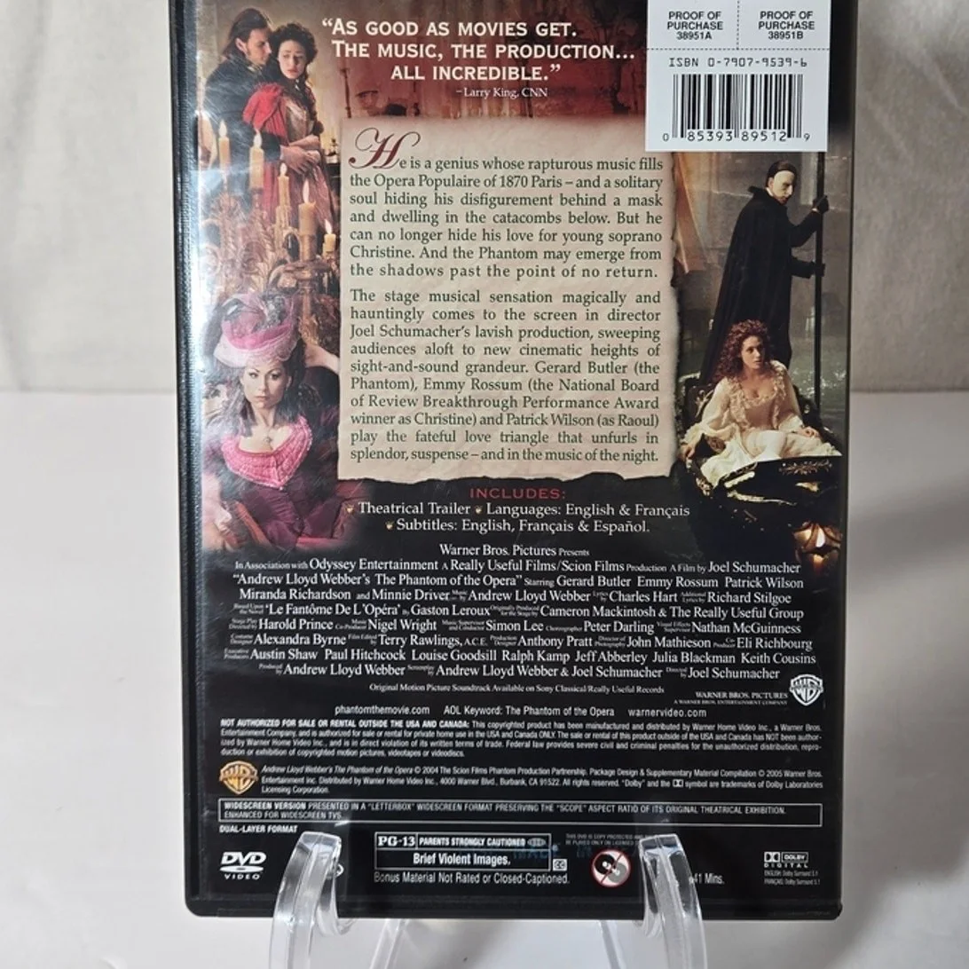 The Phantom of the Opera Widescreen Edition DVD, image 2