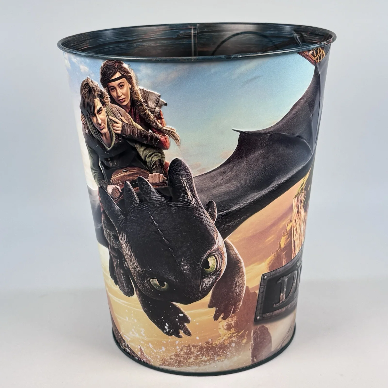 How To Train Your Dragon Metal Popcorn Bucket Large DreamWorks Cinema Tin, изображение 2
