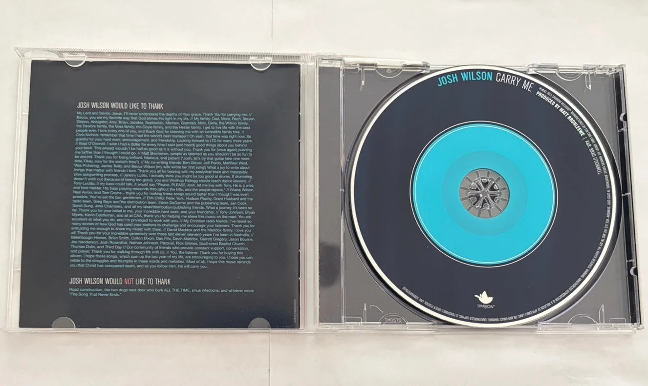 Josh Wilson Carry Me CD 2013 Signed Autographed Sparrow Records Very Good, изображение 3