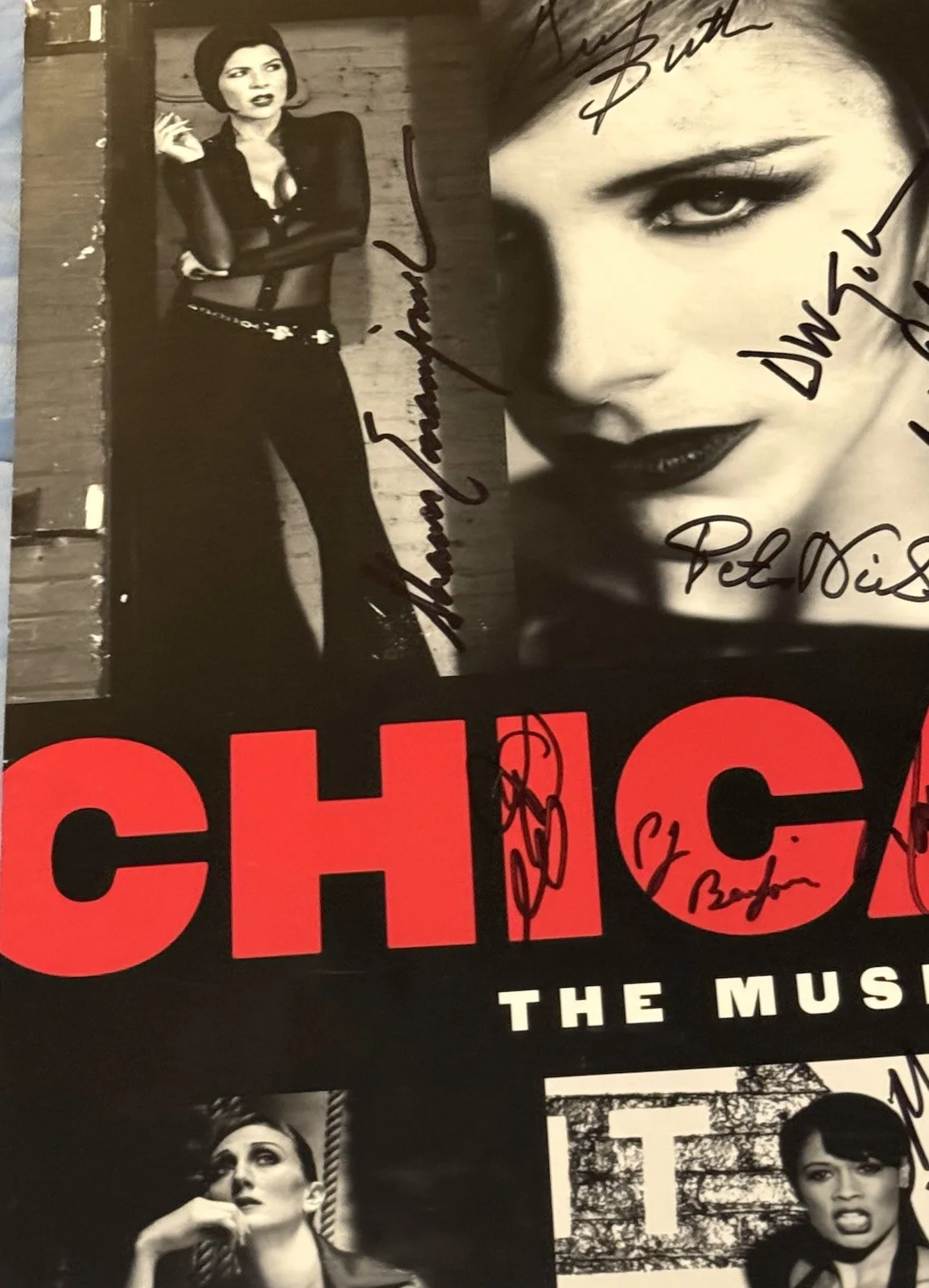 Vintage Chicago Broadway Cast Signed 14" X 22" Lobby Card Shubert Theatre, image 5