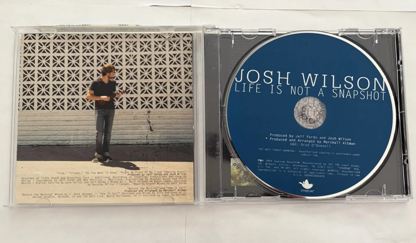 Josh Wilson Life Is Not A Snapshot CD 2009 Signed Autographed Sparrow Very Good, изображение 3