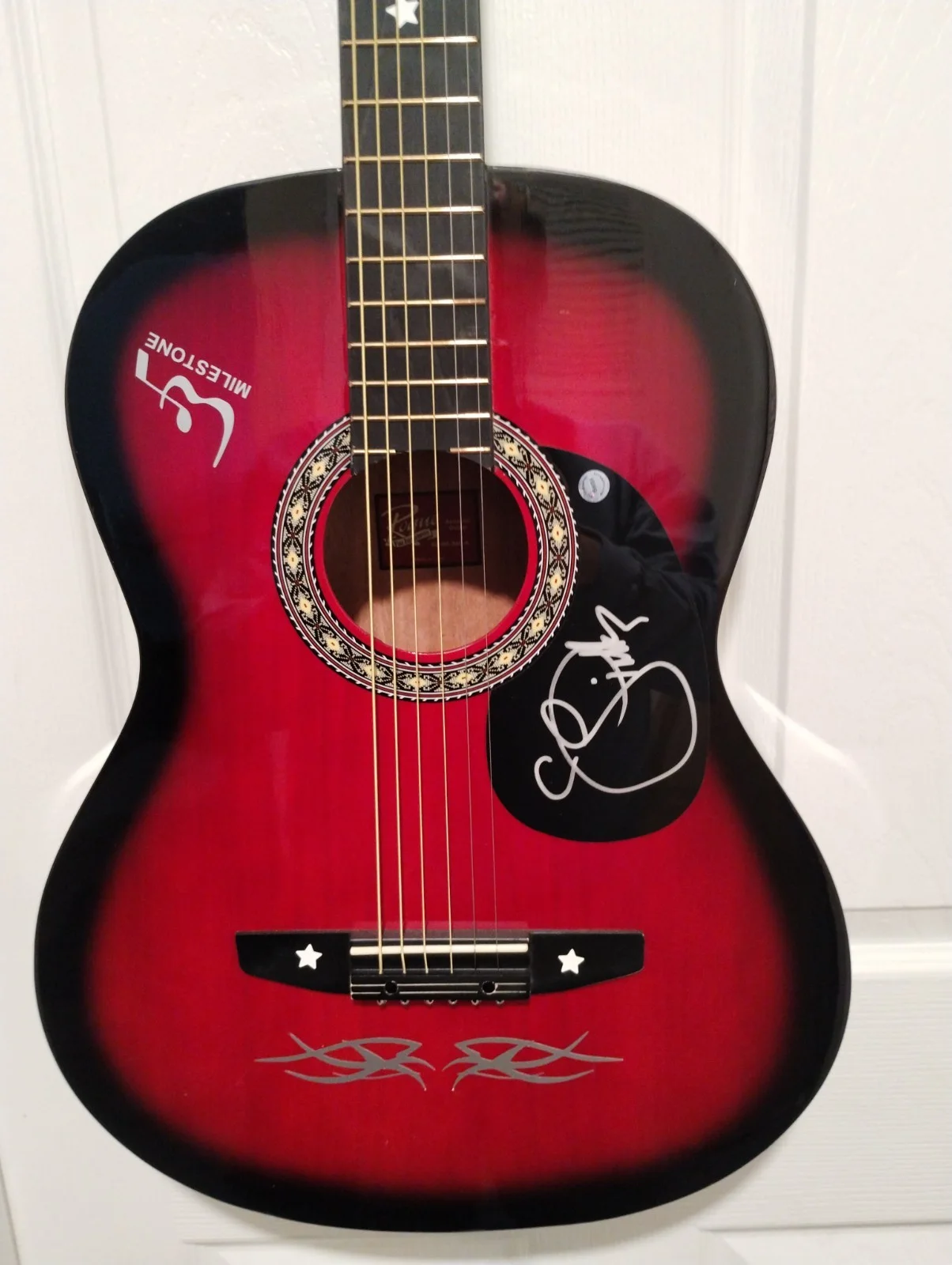 Pink (Alecia Beth Moore-Hart) Autographed Guitar w Milestone Hologram COA, изображение 2