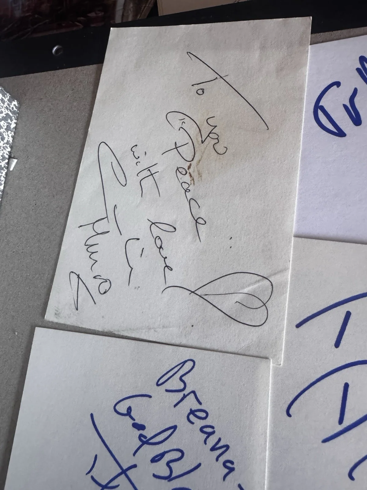 13 Signed And Inscribed Index Card Lot Db Sweeney John Savage Linda Blair, image 2