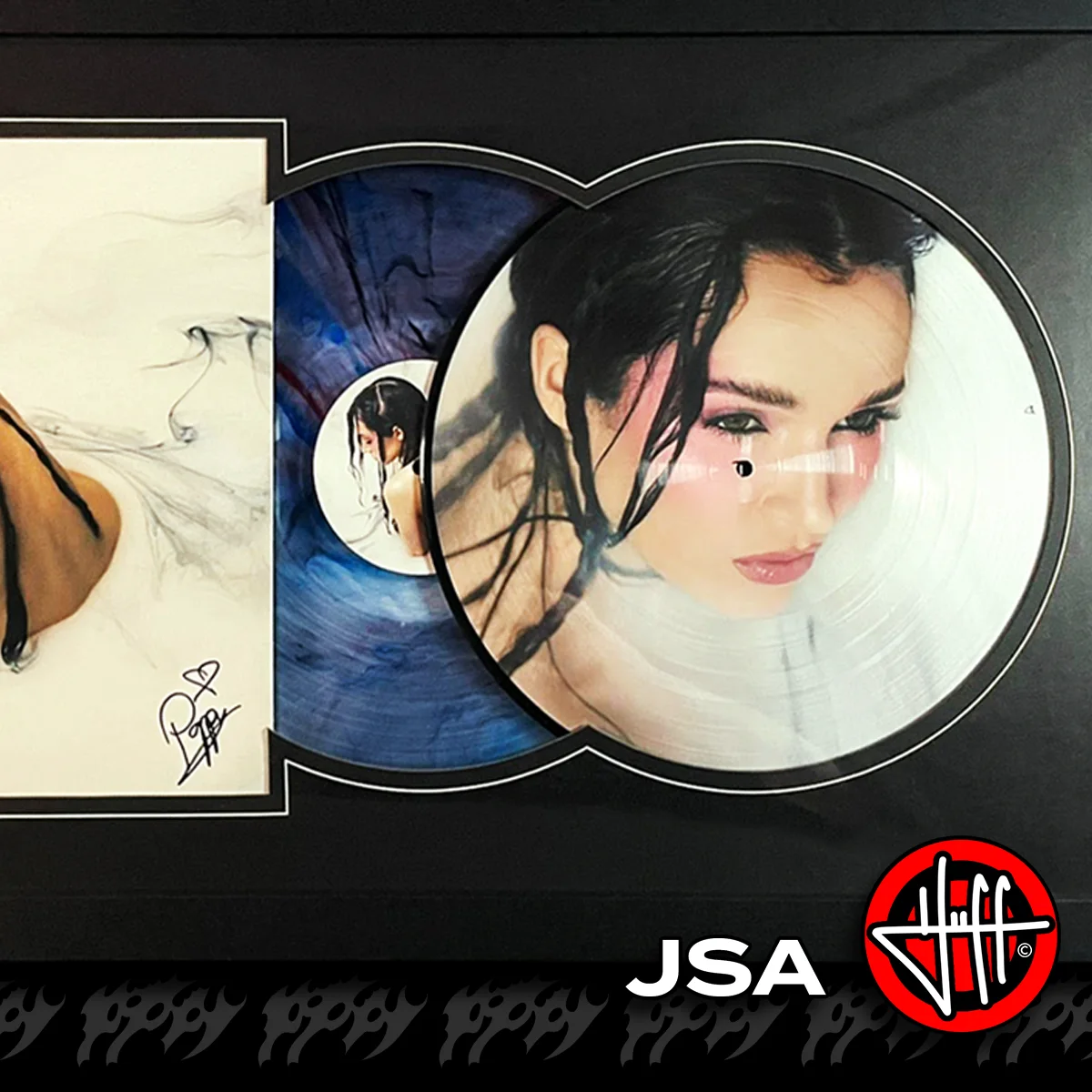 POPPY SIGNED & FRAMED JSA | Negative Spaces LE MARBLE + Picture Disc 2 Vinyl LP, изображение 4