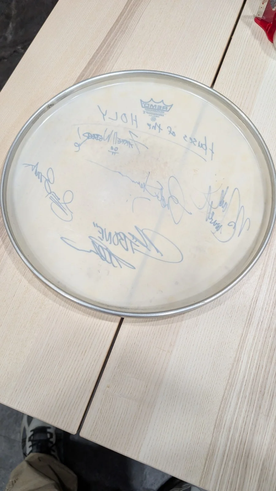 Houses Of The Holy Autographed Drum, image 3