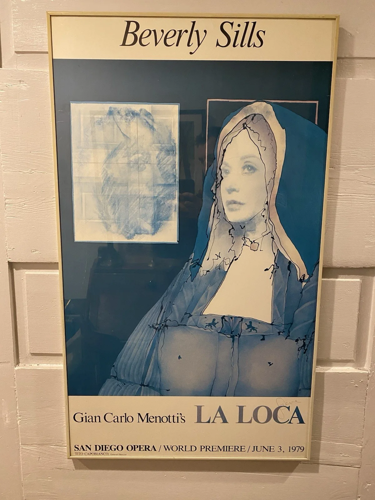 Beverly Sills Signed Poster La Loca 1979 San Diego Opera World Premiere, изображение 2
